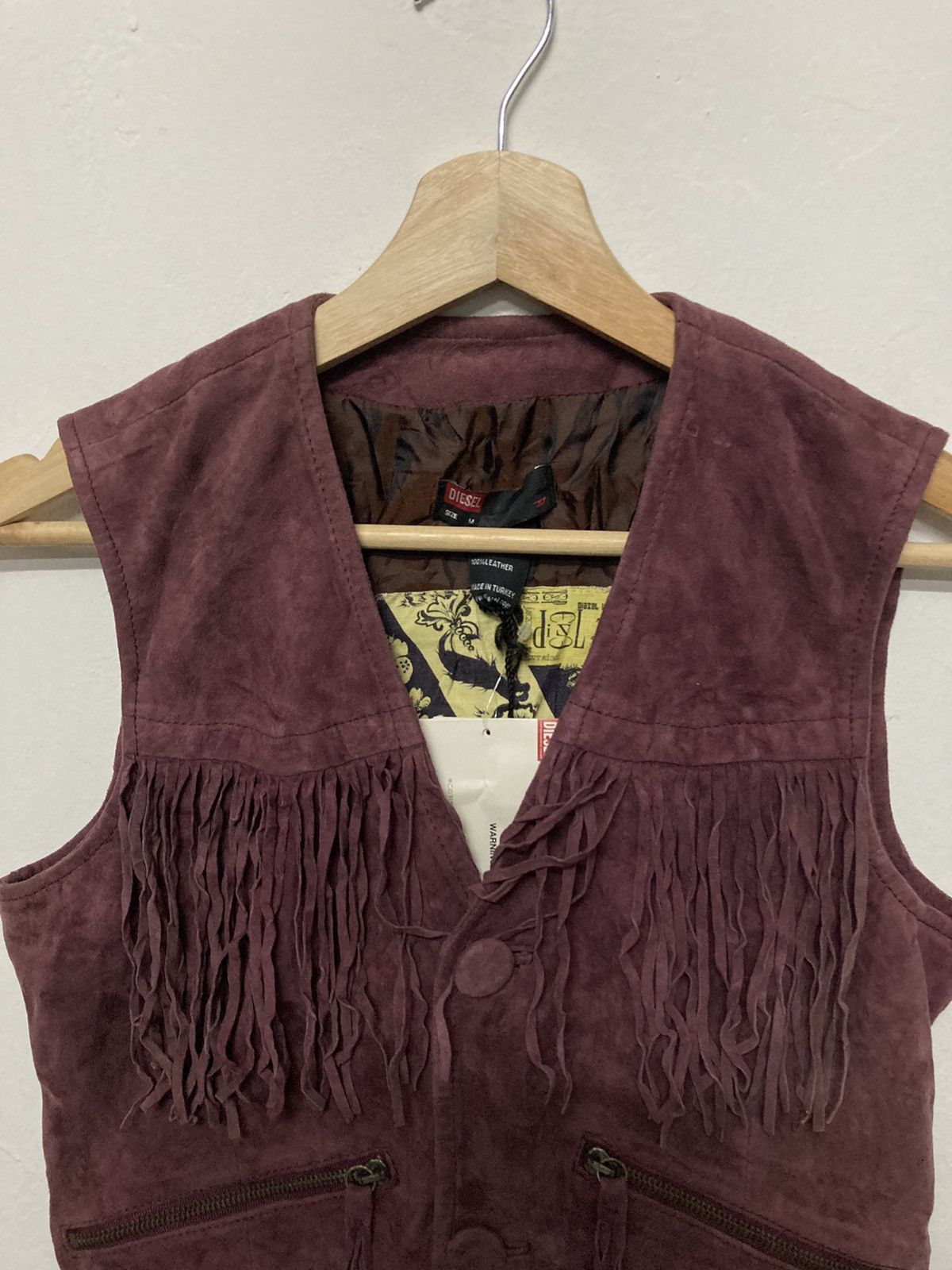 Diesel × Genuine Leather × Leather Diesel Full Leather Vest Jacket Size 34R - 8 Thumbnail