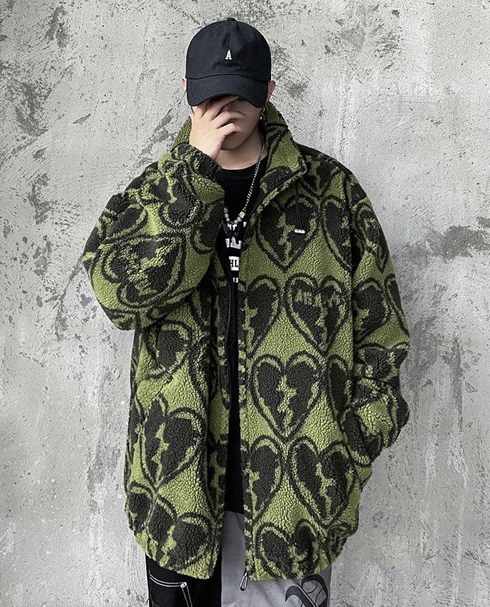 Japanese Brand Plush Fleece Heartbreak Jacket Grailed