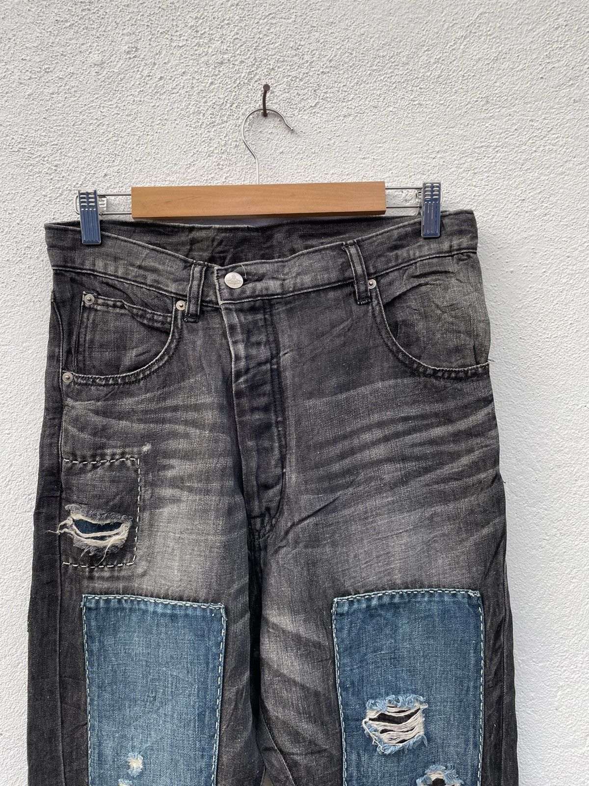 Vivienne Westwood Vivienne Westwood Man Patch Work Drop Crotch Light Denim Size US 32 / EU 48 - 2 Thumbnail