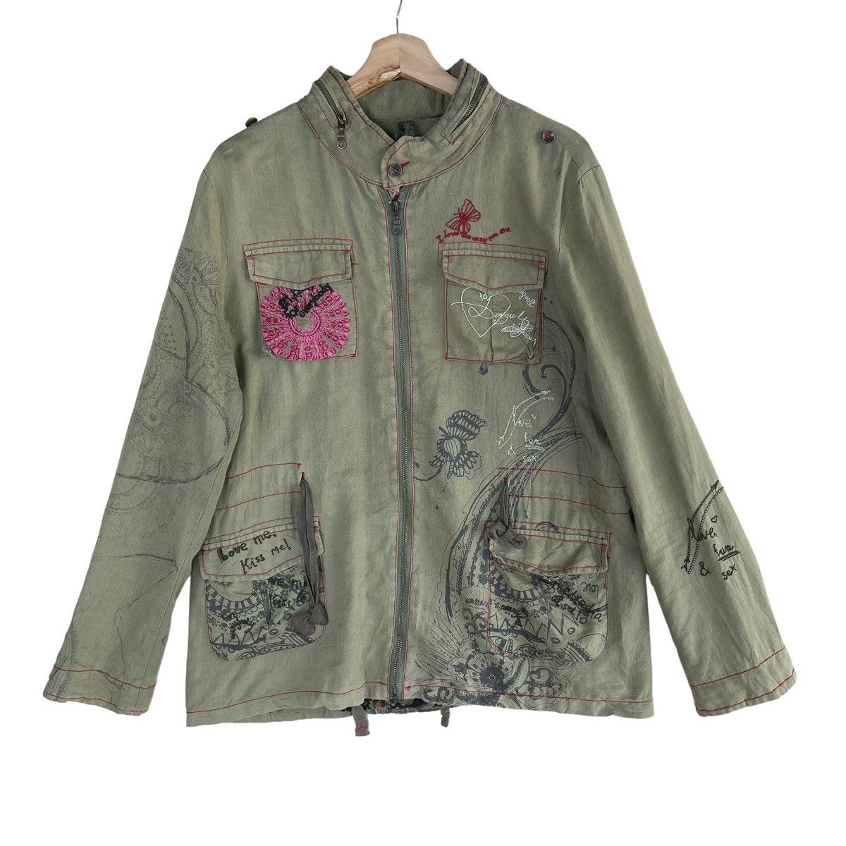 Desigual Desigual Man Love Me Kiss Me Love Design Jacket Size US M / EU 48-50 / 2 - 1 Thumbnail