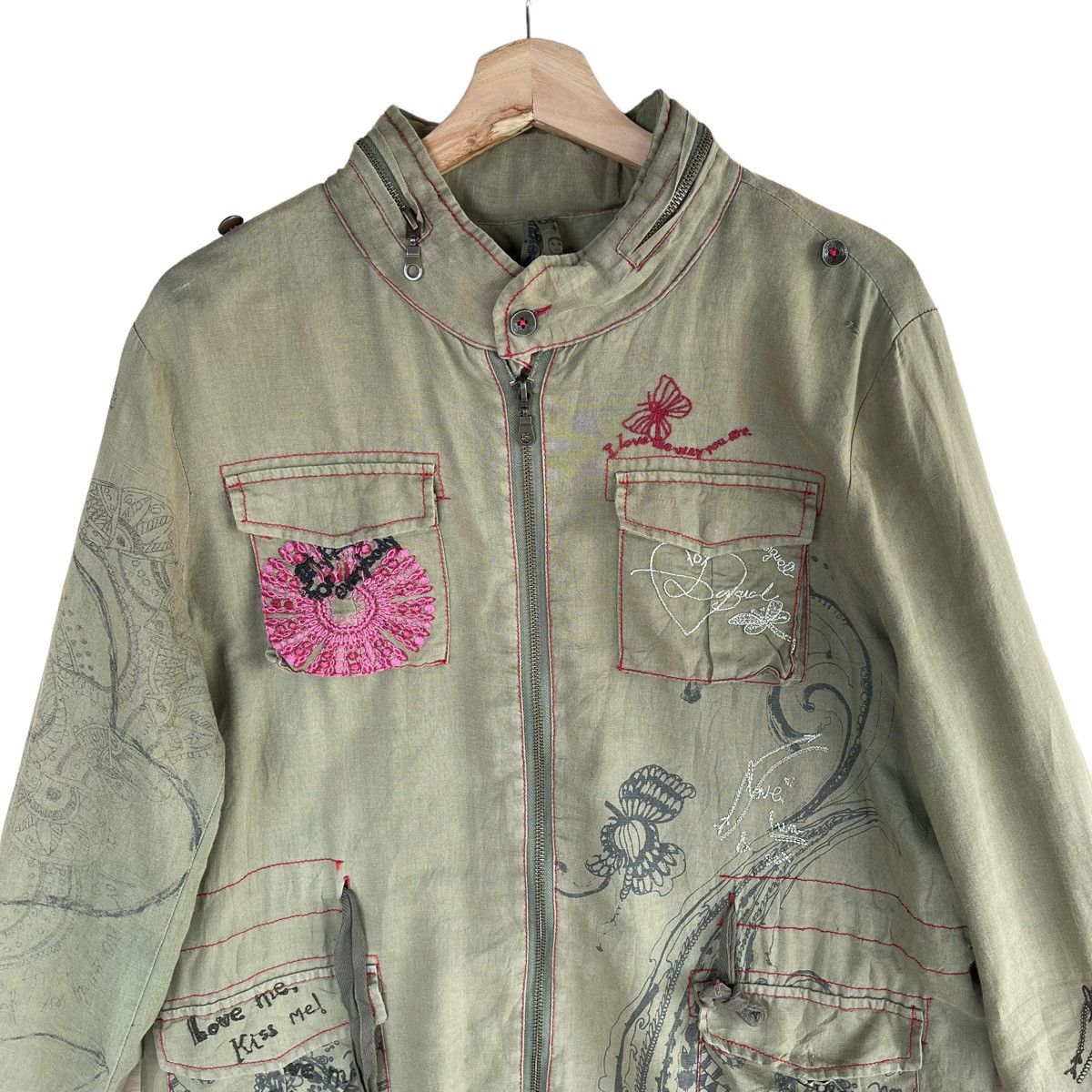 Desigual Desigual Man Love Me Kiss Me Love Design Jacket Size US M / EU 48-50 / 2 - 2 Thumbnail