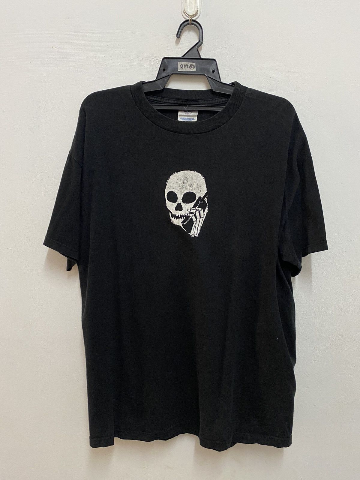 Vintage VTG Yves Stohr Skull Phone Tee Size US XL / EU 56 / 4 - 1 Thumbnail