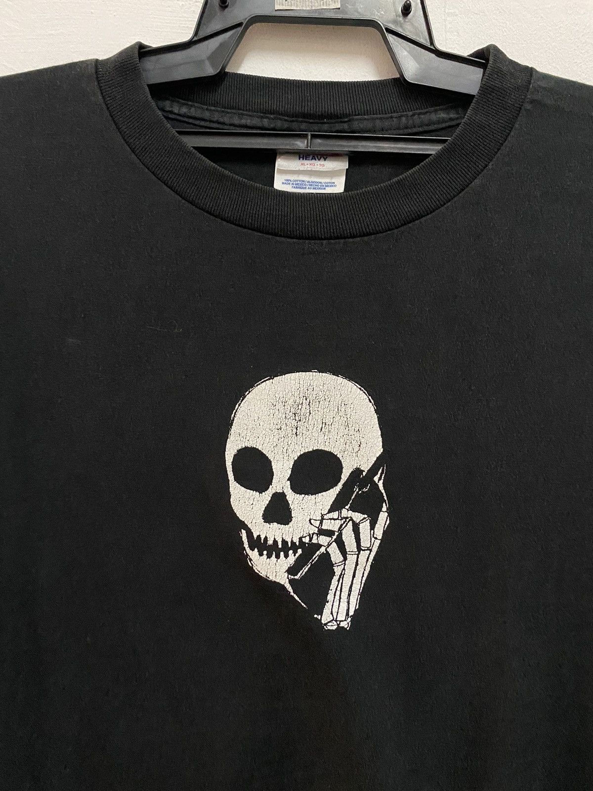 Vintage VTG Yves Stohr Skull Phone Tee Size US XL / EU 56 / 4 - 2 Thumbnail