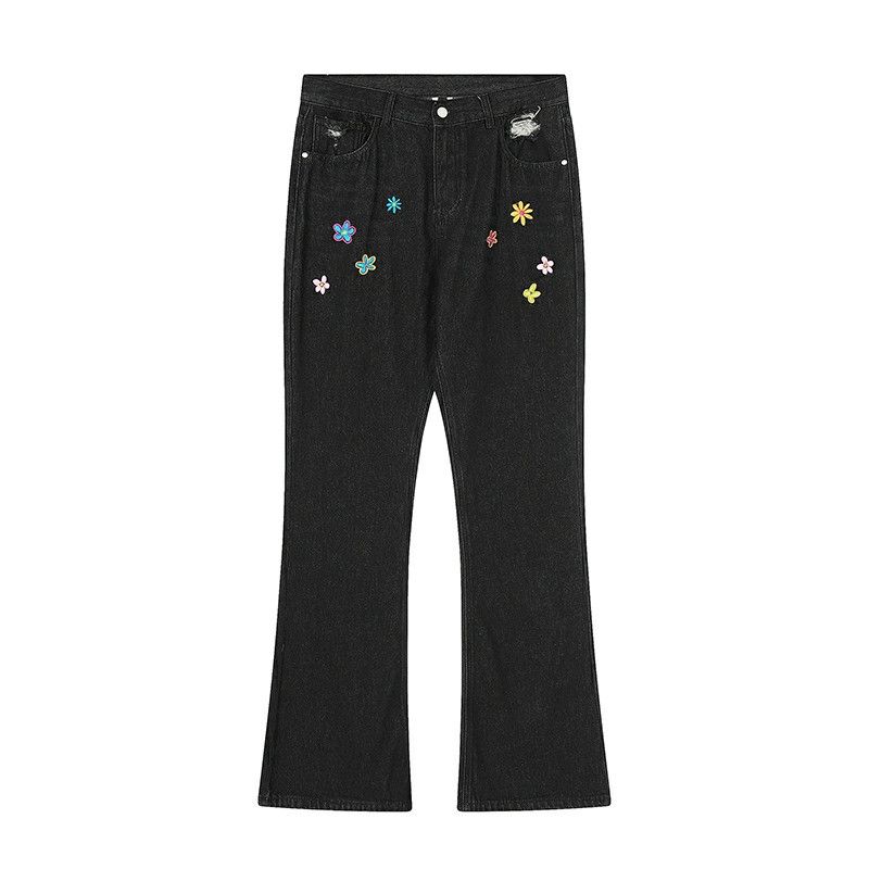 bootcut flared hiphop flare y2k skate pattern jeans