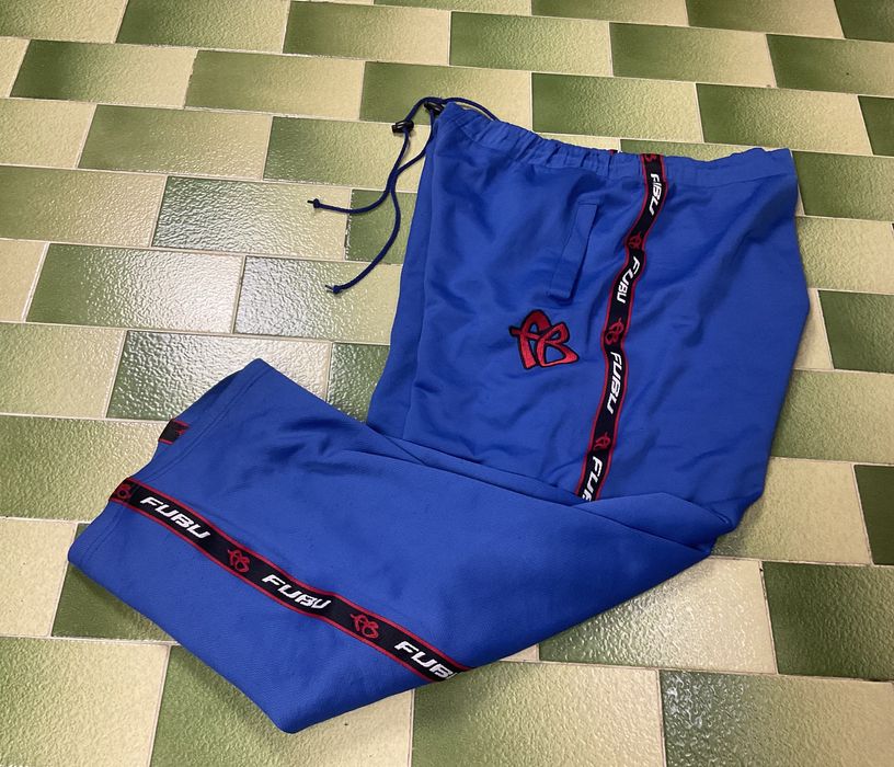 Vintage Vintage FUBU Tapered Side logo Warm Up Pants Jogger Pants Grailed