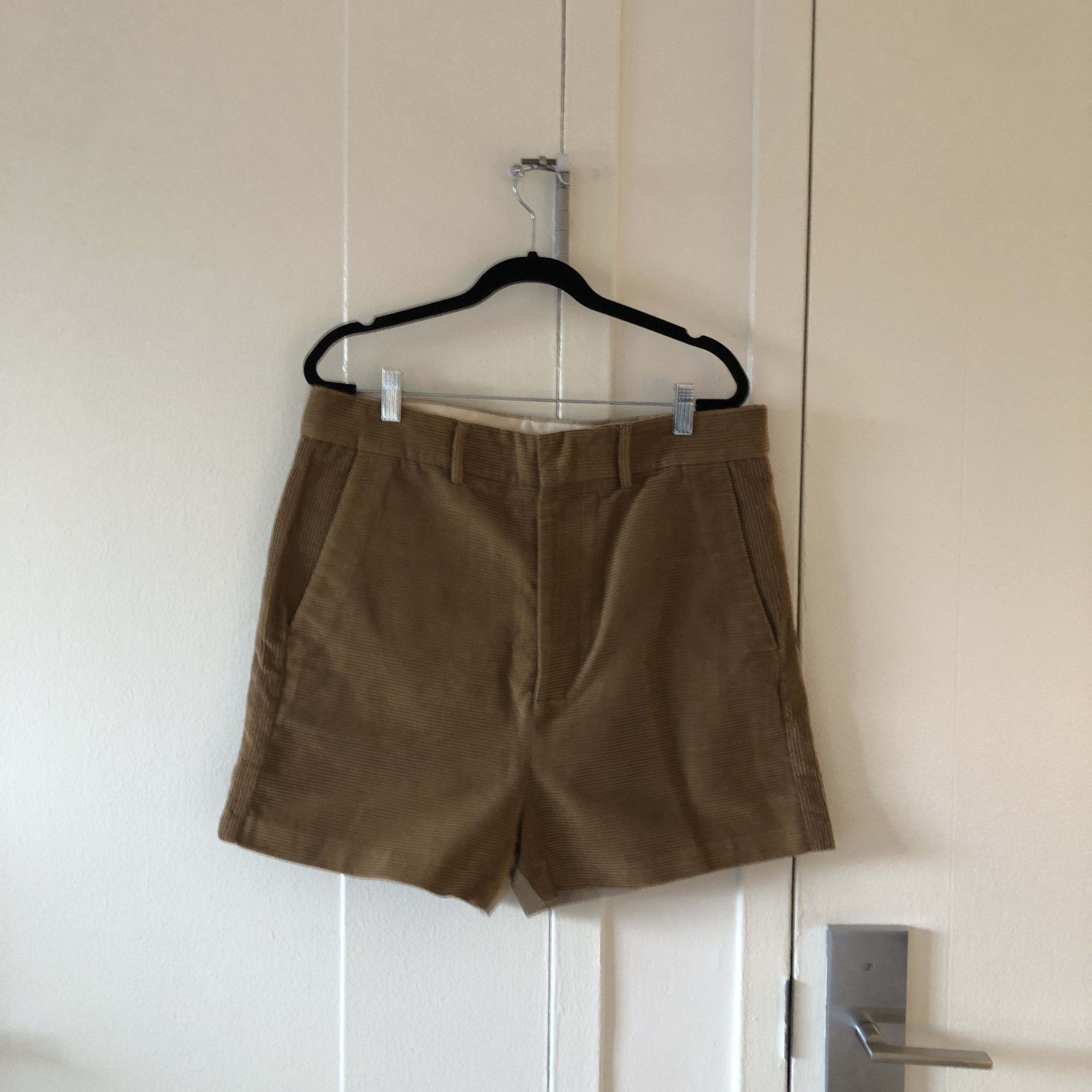 Image of Acne Studios Two Tone Corduroy Shorts in Brown, Men's (Size 34)