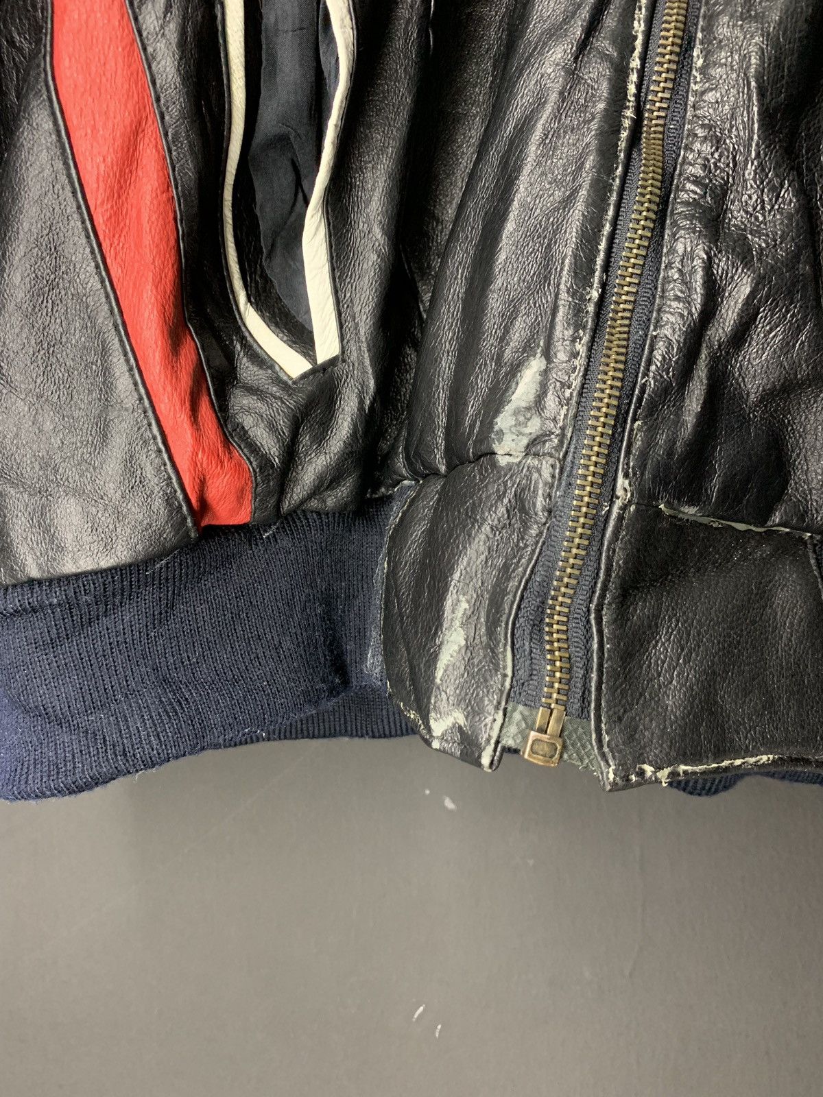 Sports Specialties AMERICAN FLAG Leather Vintage Bomber Jacket Size US L / EU 52-54 / 3 - 5 Thumbnail