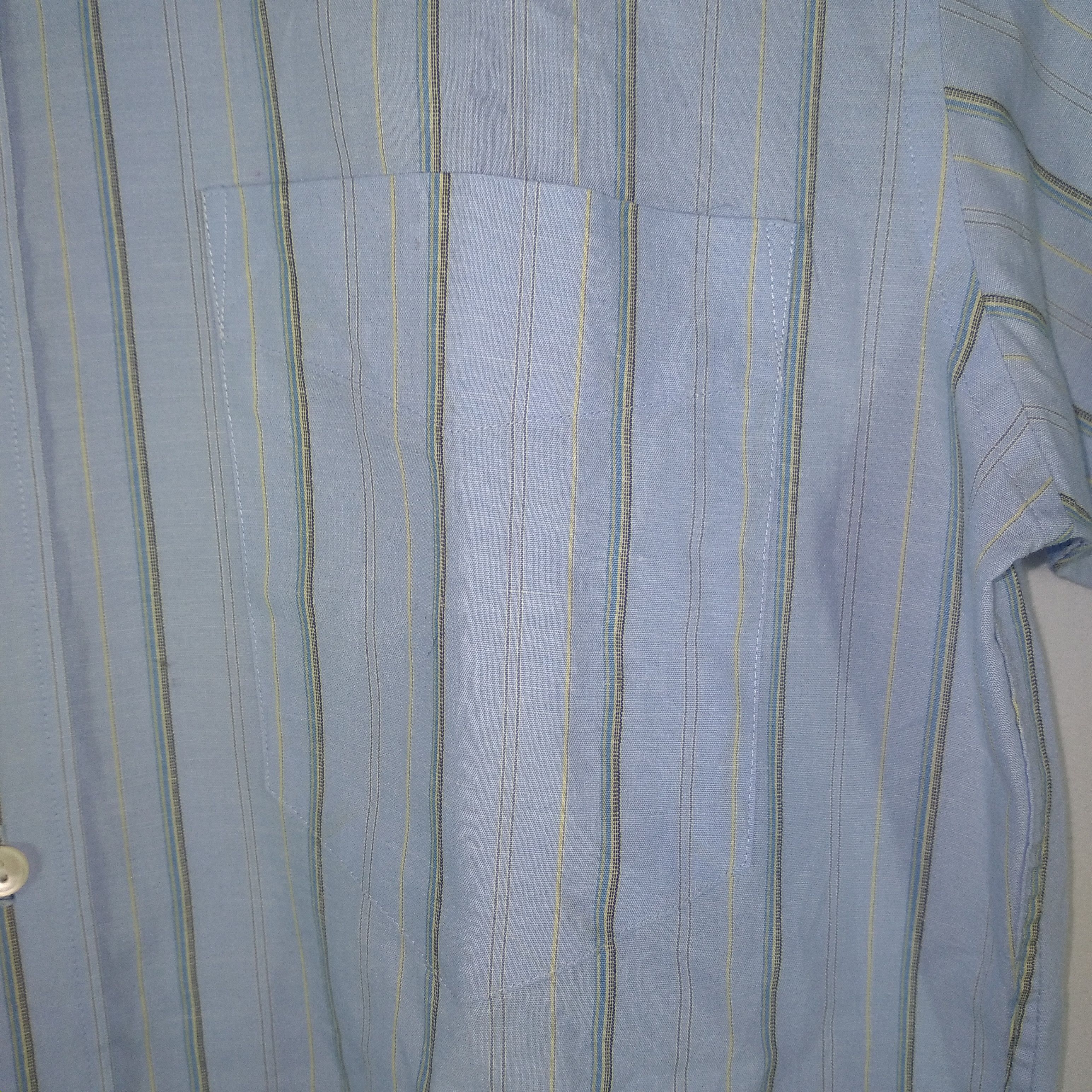 Designer × Issey Miyake × Tsumori Chisato Vintage Issey Miyake Stripes Single Pocket Buttons Shirt Size US S / EU 44-46 / 1 - 4 Thumbnail