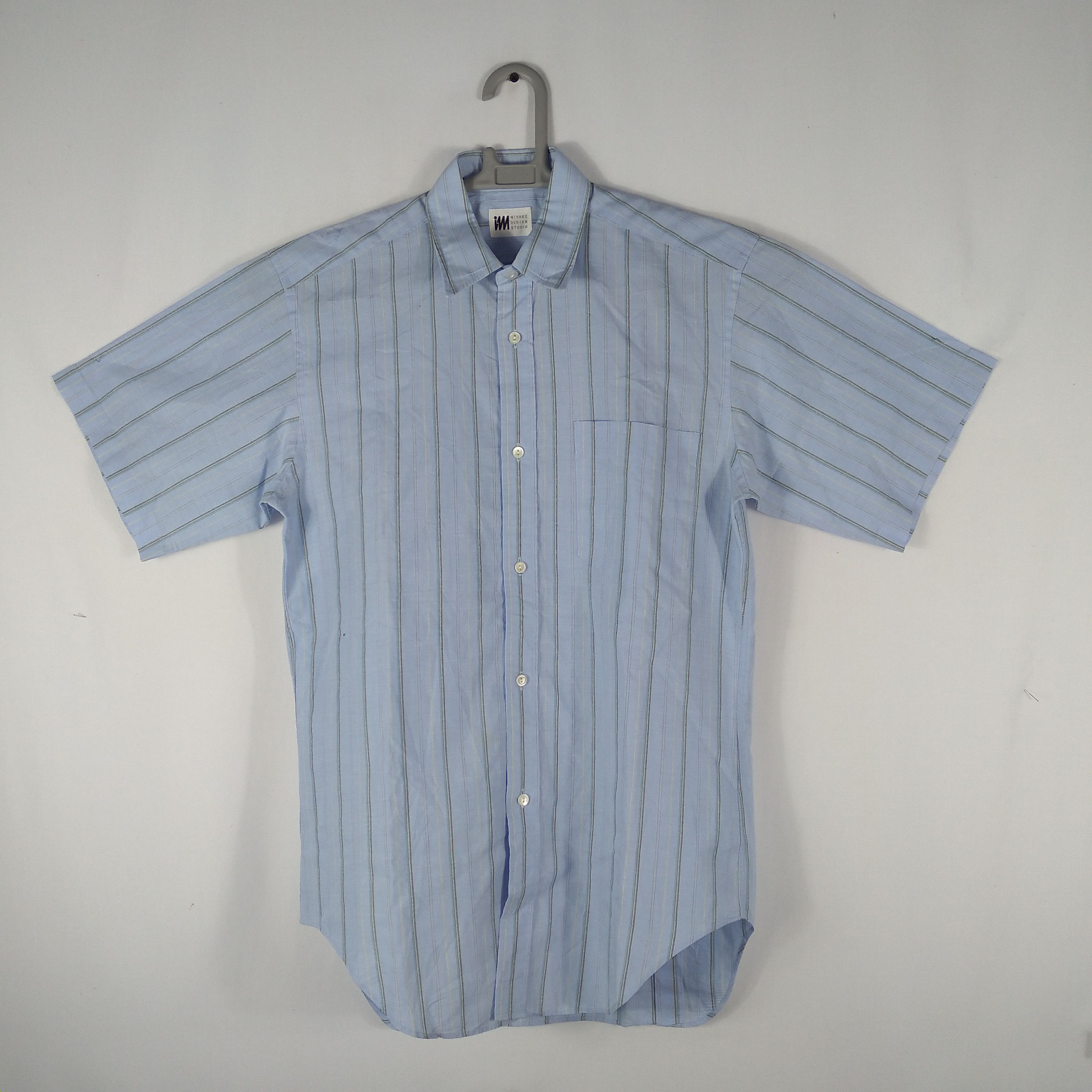 Designer × Issey Miyake × Tsumori Chisato Vintage Issey Miyake Stripes Single Pocket Buttons Shirt Size US S / EU 44-46 / 1 - 1 Thumbnail