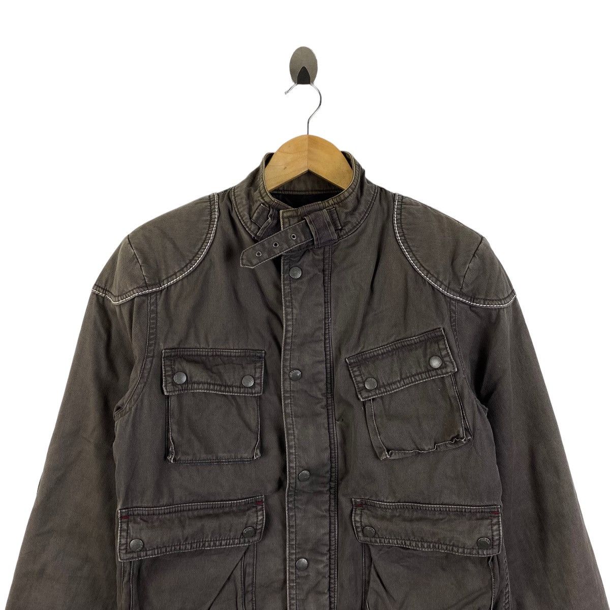 Designer × Vintage Vintage BALL Italian Designer Elbow Patches Zipper Jacket Size L / US 10 / IT 46 - 5 Thumbnail