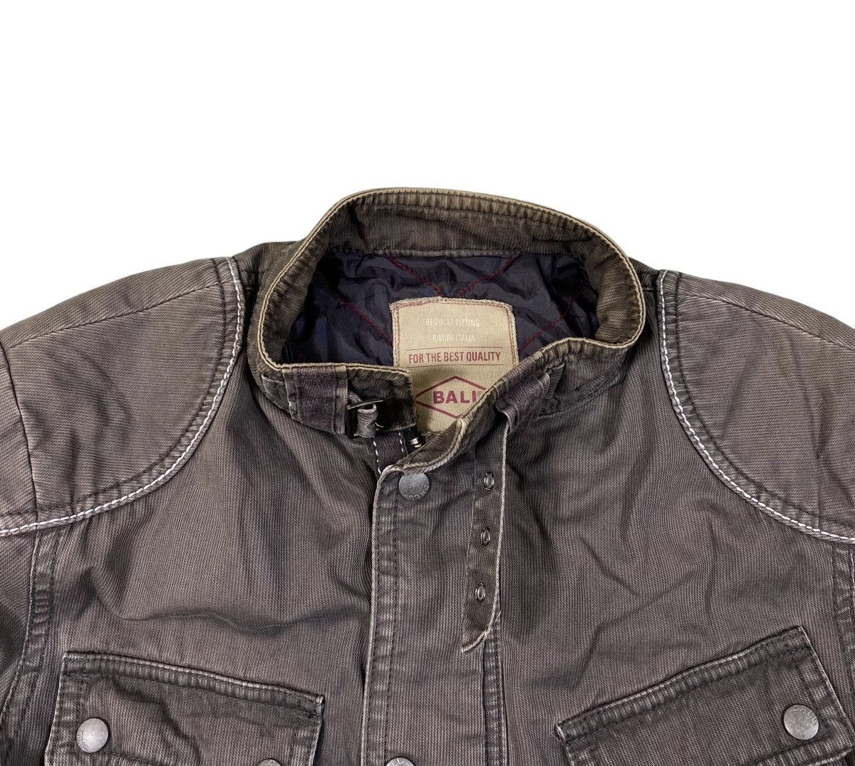 Designer × Vintage Vintage BALL Italian Designer Elbow Patches Zipper Jacket Size L / US 10 / IT 46 - 6 Thumbnail