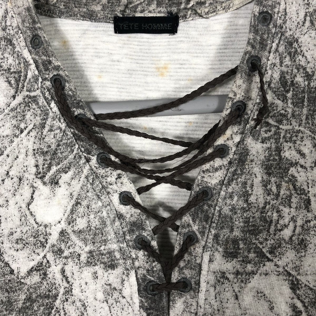 Designer × Issey Miyake × Tete Homme 🔥Sick🔥Insane🔥🇯🇵Issey Miyake Tete Homme Blend Acid Wash Tee Size US M / EU 48-50 / 2 - 14 Thumbnail