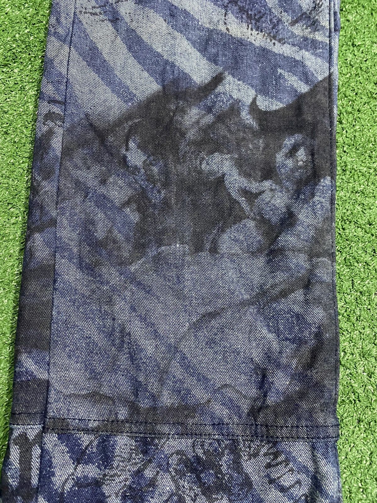Designer × Vintage × Yoshiyuki Konishi Ficce Yoshiyuki Konishi Over Printed Art Japanese Denim Size US 30 / EU 46 - 7 Thumbnail