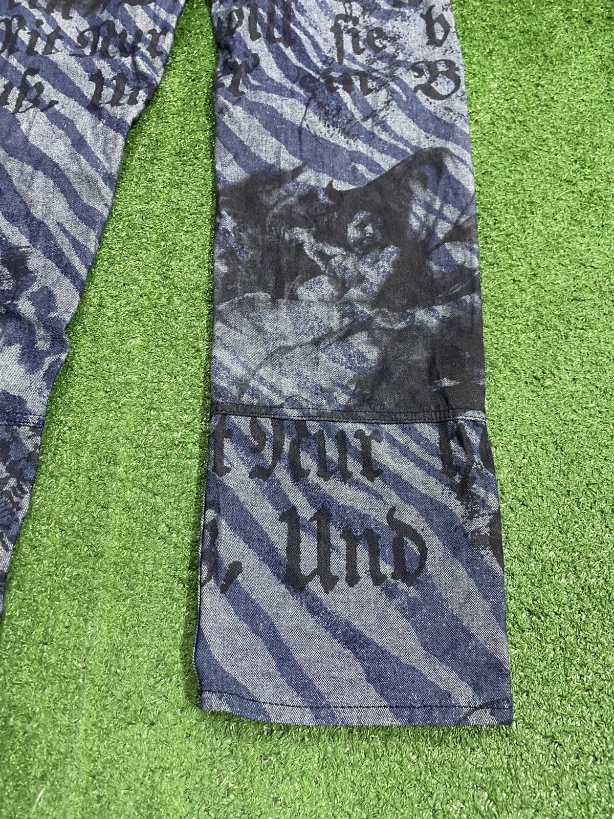 Designer × Vintage × Yoshiyuki Konishi Ficce Yoshiyuki Konishi Over Printed Art Japanese Denim Size US 30 / EU 46 - 5 Thumbnail