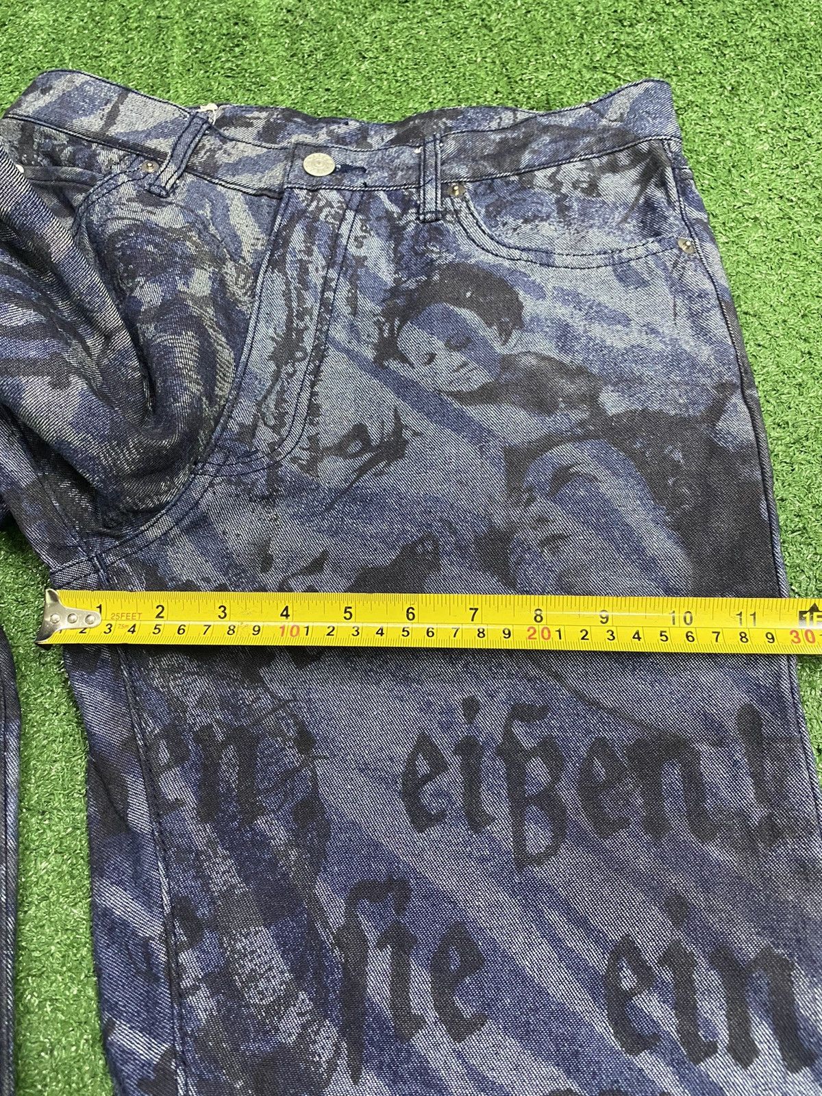 Designer × Vintage × Yoshiyuki Konishi Ficce Yoshiyuki Konishi Over Printed Art Japanese Denim Size US 30 / EU 46 - 13 Thumbnail