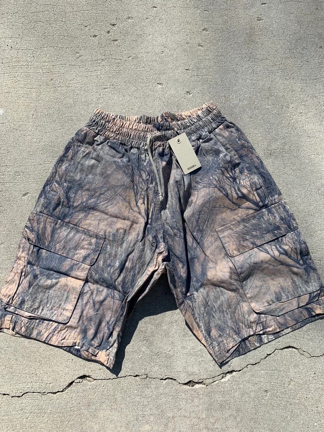 image of Yeezy Season 4 Camo Shorts, Men's (Size 32)