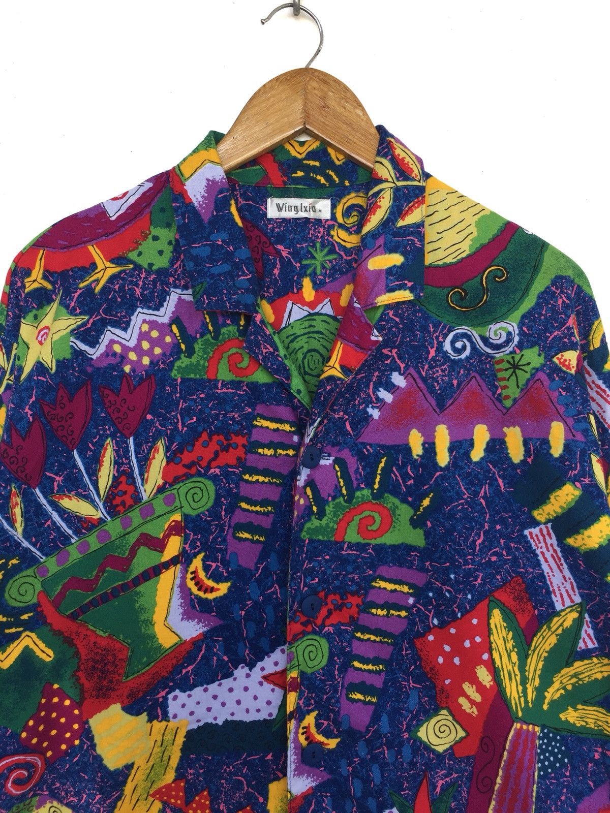 Yoshiyuki Konishi 90s Multicolor 🇯🇵 Pop Art Overprinted B/D Shirt Size US L / EU 52-54 / 3 - 2 Thumbnail