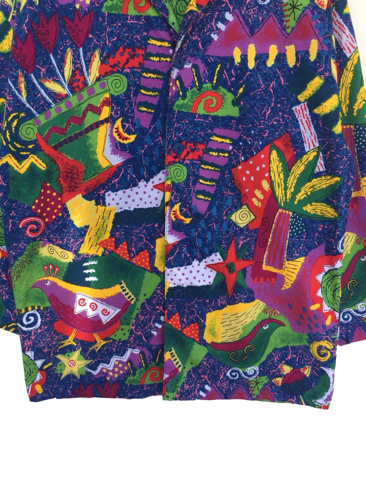Yoshiyuki Konishi 90s Multicolor 🇯🇵 Pop Art Overprinted B/D Shirt Size US L / EU 52-54 / 3 - 3 Thumbnail