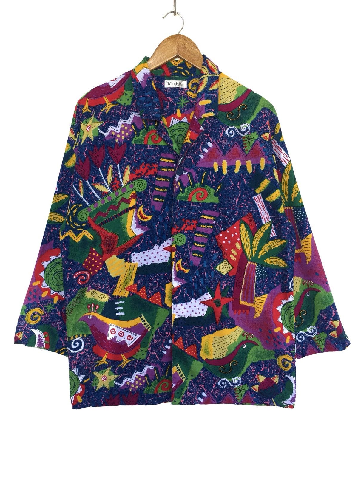 Yoshiyuki Konishi 90s Multicolor 🇯🇵 Pop Art Overprinted B/D Shirt Size US L / EU 52-54 / 3 - 1 Thumbnail