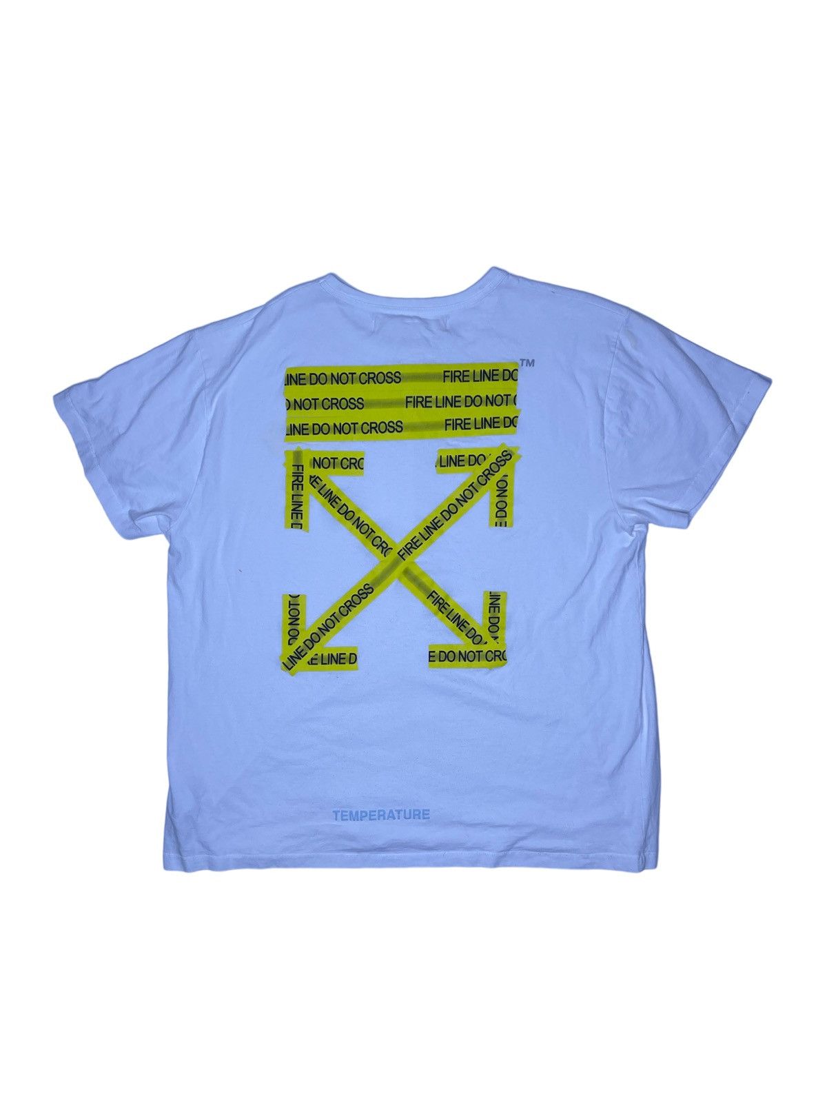 OffWhite Off white caution tape t shirt Grailed