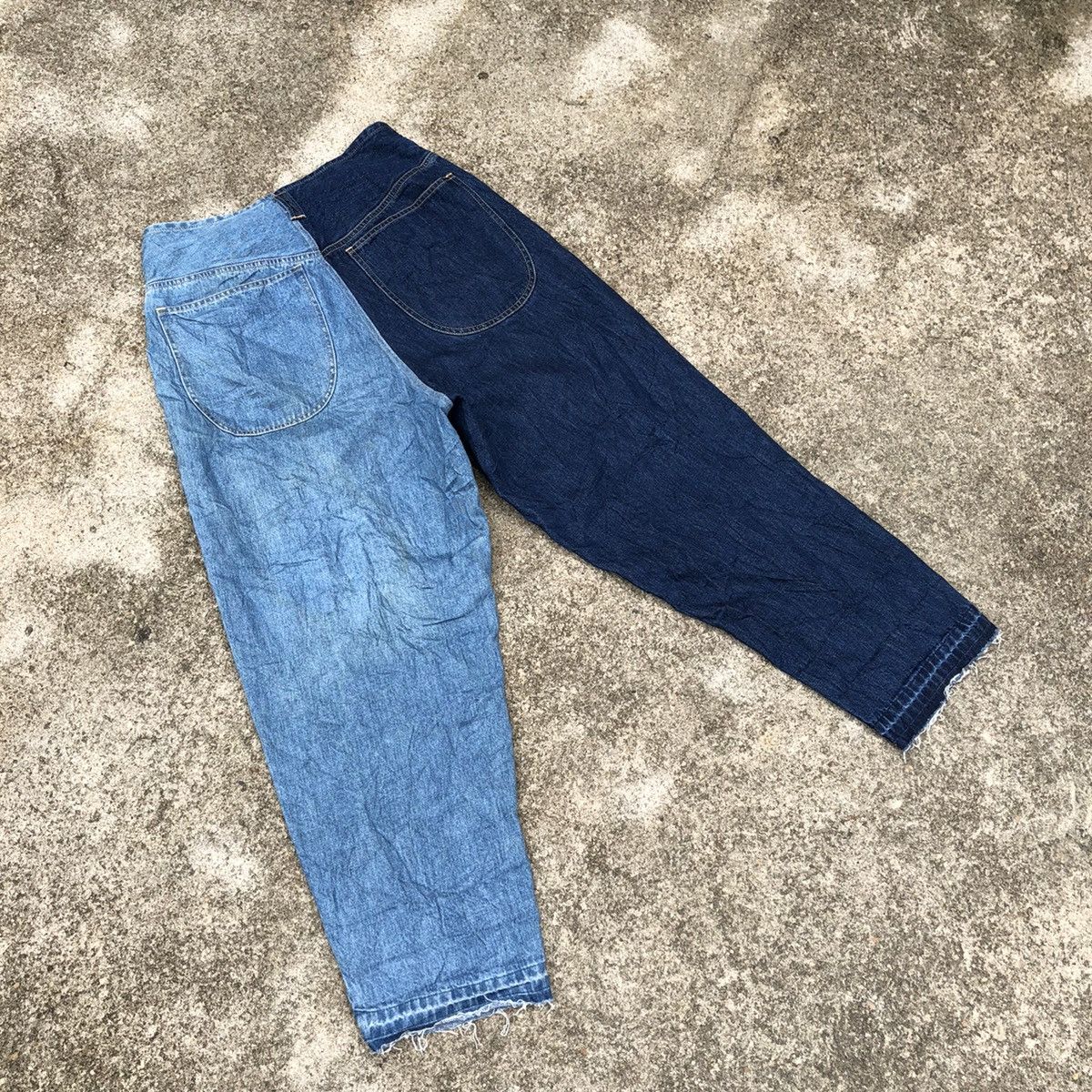 Issey Miyake × Tsumori Chisato 🔥Rare🔥Tsumori Chisato Two Tone Stylish Avant Garde Jeans Size 29" - 8 Thumbnail