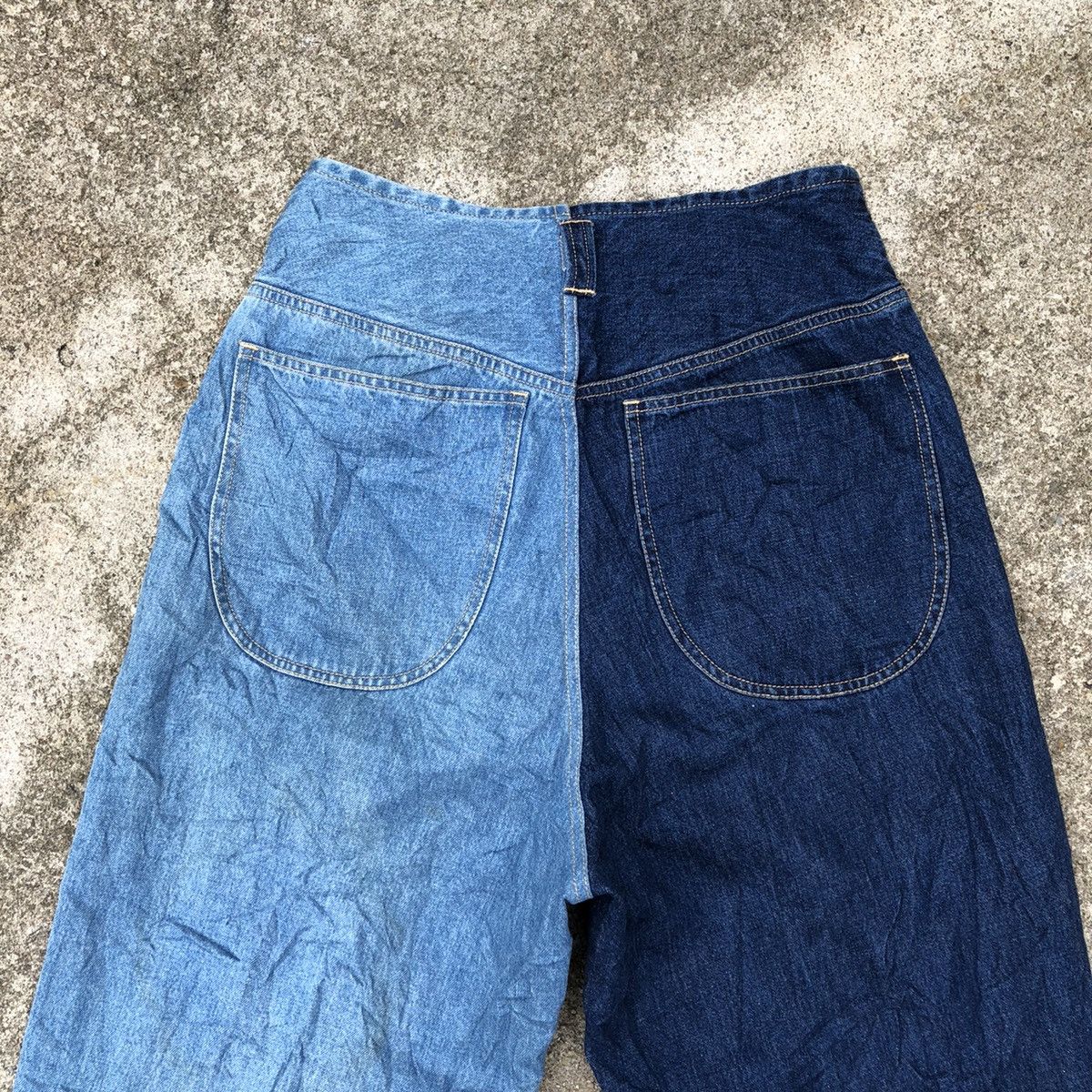 Issey Miyake × Tsumori Chisato 🔥Rare🔥Tsumori Chisato Two Tone Stylish Avant Garde Jeans Size 29" - 9 Thumbnail