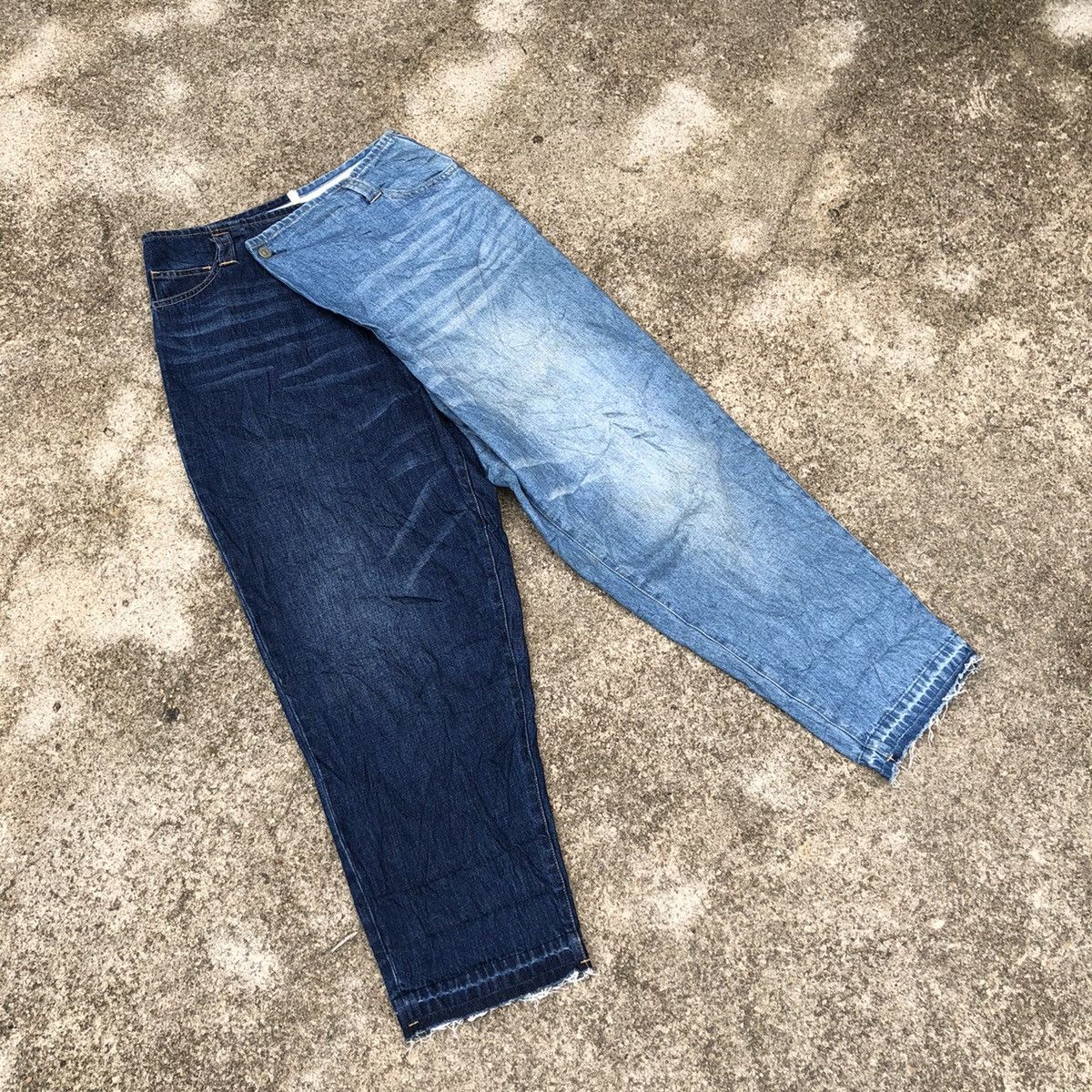Issey Miyake × Tsumori Chisato 🔥Rare🔥Tsumori Chisato Two Tone Stylish Avant Garde Jeans Size 29" - 1 Thumbnail