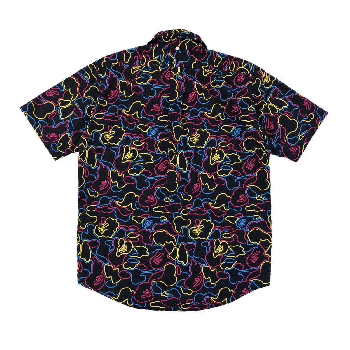 Bape Neon Camo Button Up S/S Shirt Size US M / EU 48-50 / 2 - 3 Thumbnail