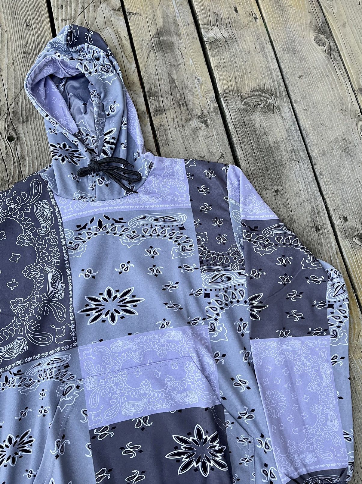 Vintage Patchwork Hoodie Paisley Size US M / EU 48-50 / 2 - 2 Thumbnail