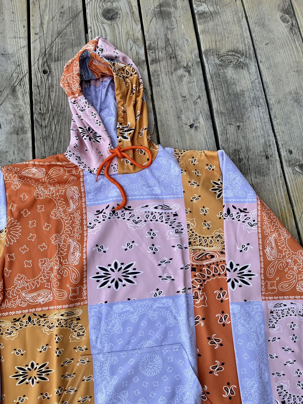 Vintage Patchwork Hoodie Paisley Size US XL / EU 56 / 4 - 2 Thumbnail