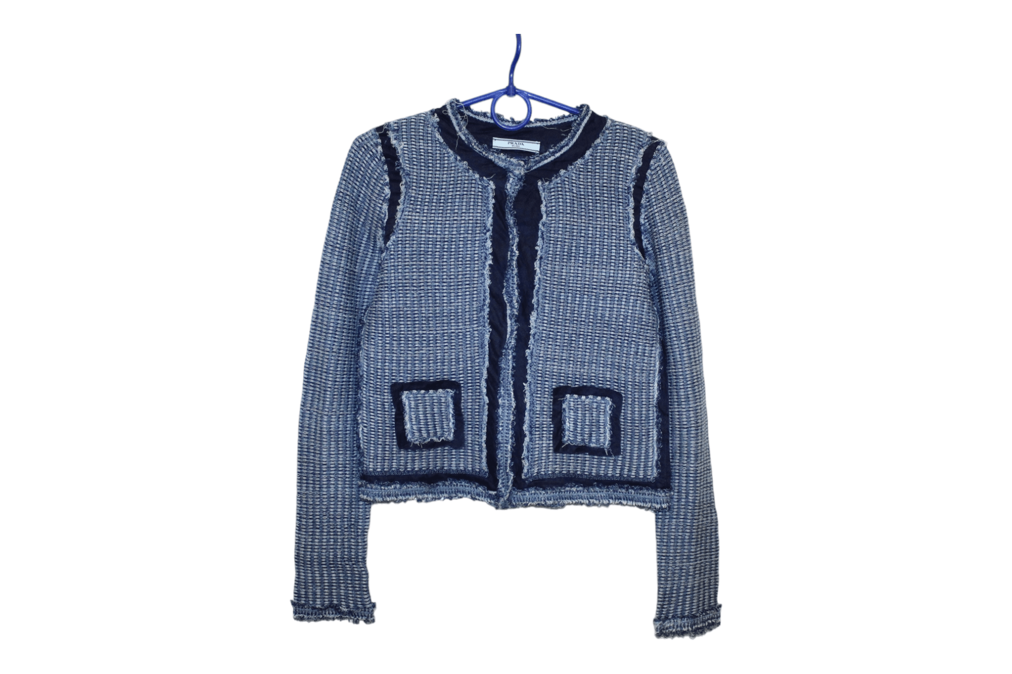 Prada Prada Milano Tweed Knit Distressed Jacket/ Cardigan Size S / US 4 / IT 40 - 1 Thumbnail