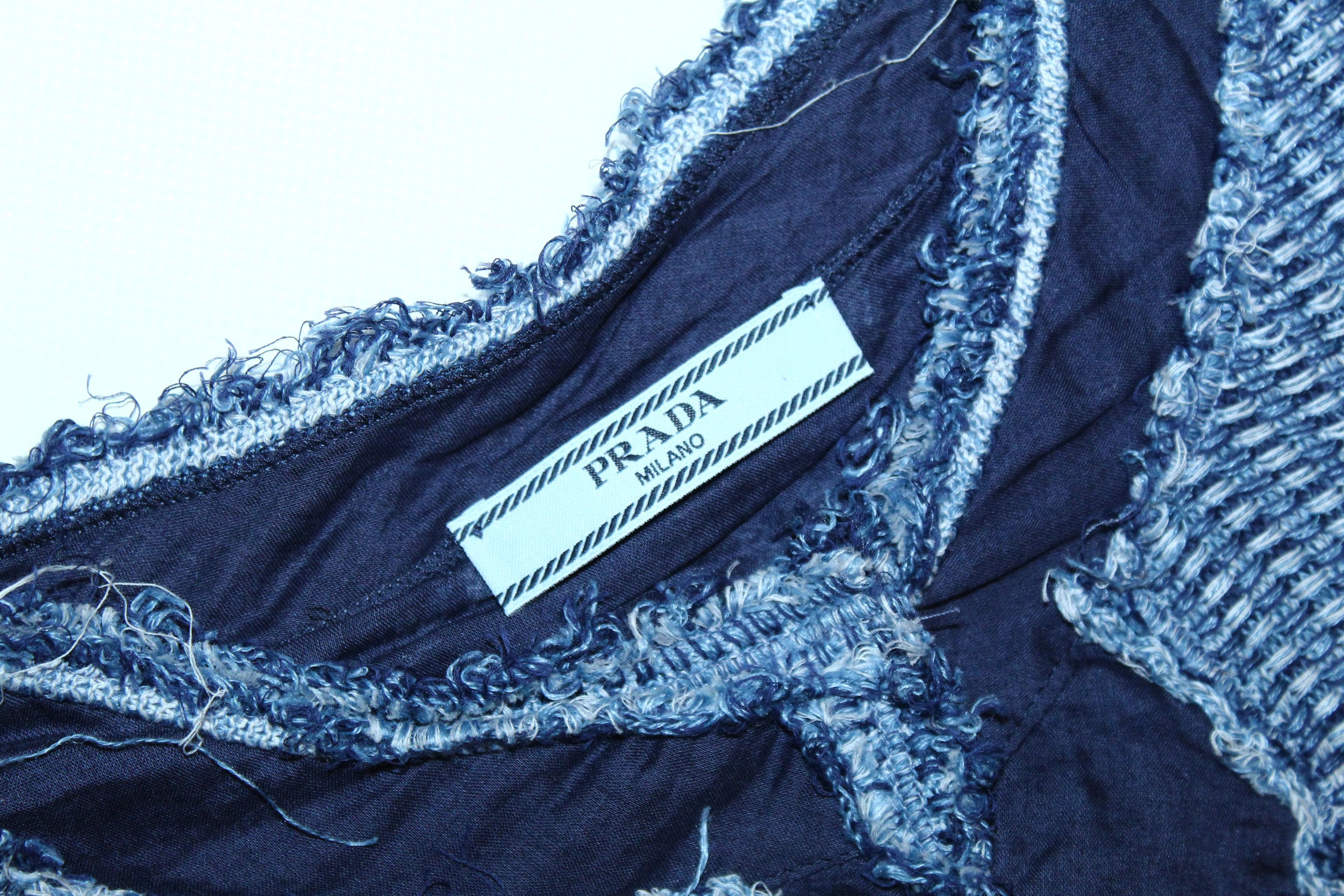 Prada Prada Milano Tweed Knit Distressed Jacket/ Cardigan Size S / US 4 / IT 40 - 8 Thumbnail