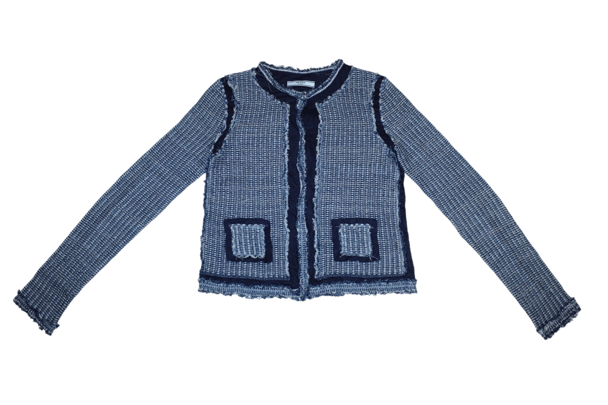 Prada Prada Milano Tweed Knit Distressed Jacket/ Cardigan Size S / US 4 / IT 40 - 3 Thumbnail