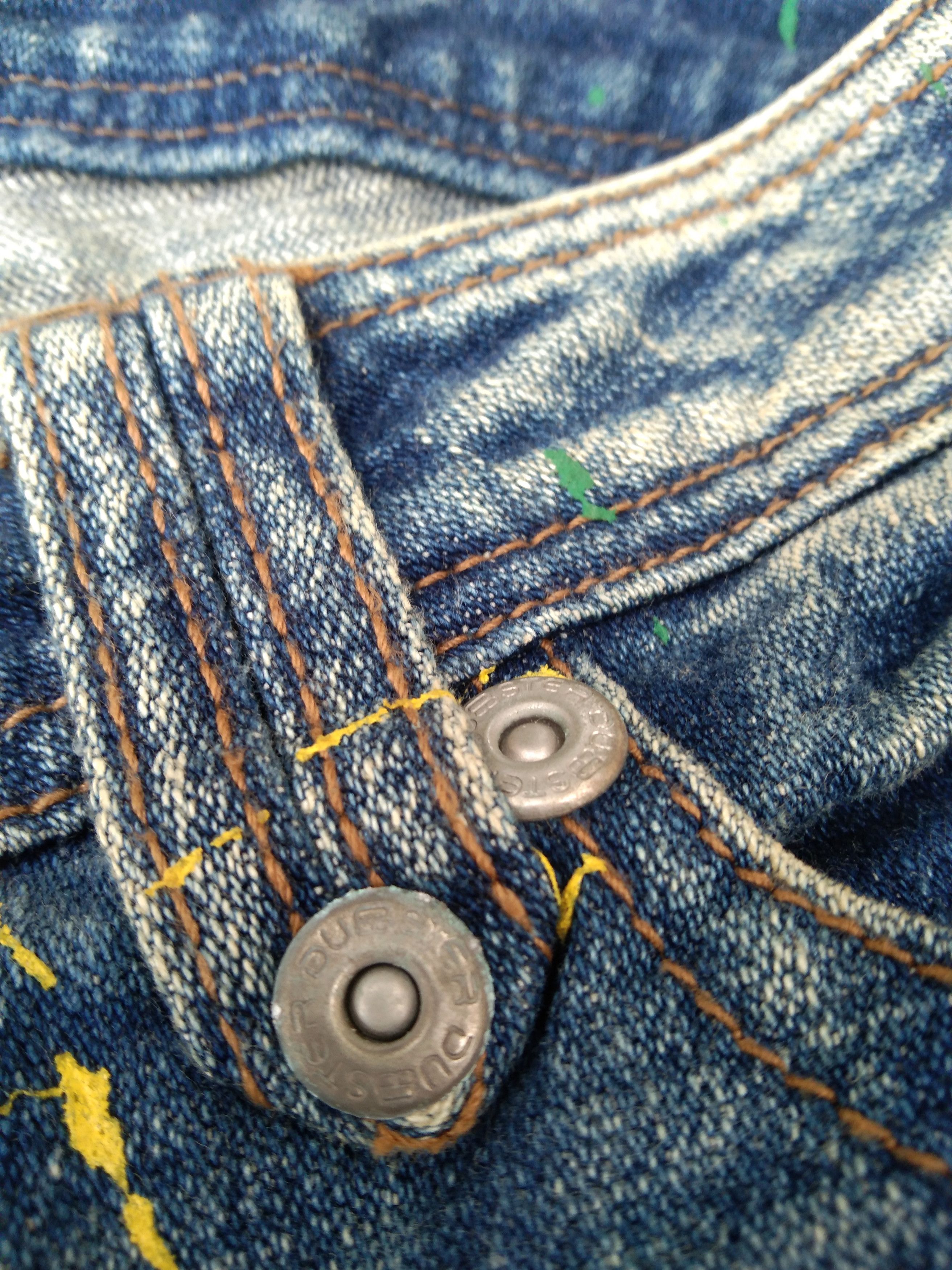 Japanese Brand Vintage Paint Splatter Flared Jeans 28x32 Size US 28 / EU 44 - 4 Thumbnail