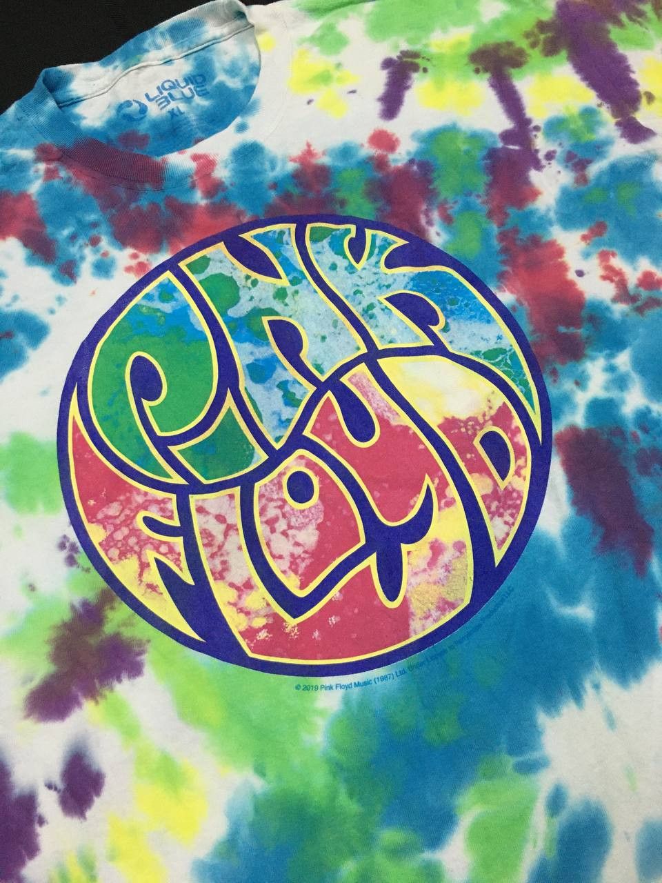 Band Tees × Liquid Blue × Pink Floyd Pink Floyd Tie Dye Liquid Blue Shirt Size US XL / EU 56 / 4 - 2 Thumbnail