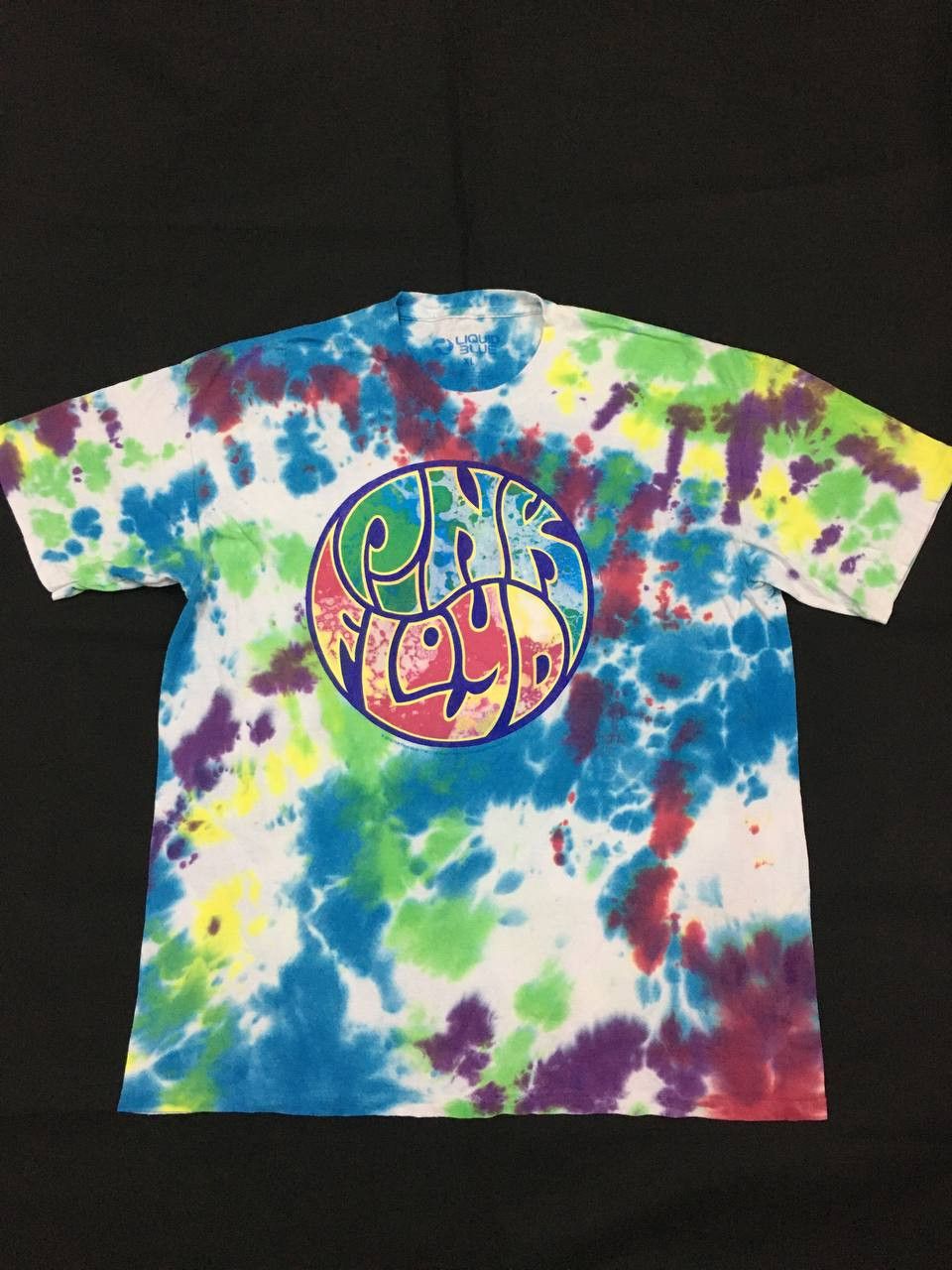 Band Tees × Liquid Blue × Pink Floyd Pink Floyd Tie Dye Liquid Blue Shirt Size US XL / EU 56 / 4 - 1 Thumbnail