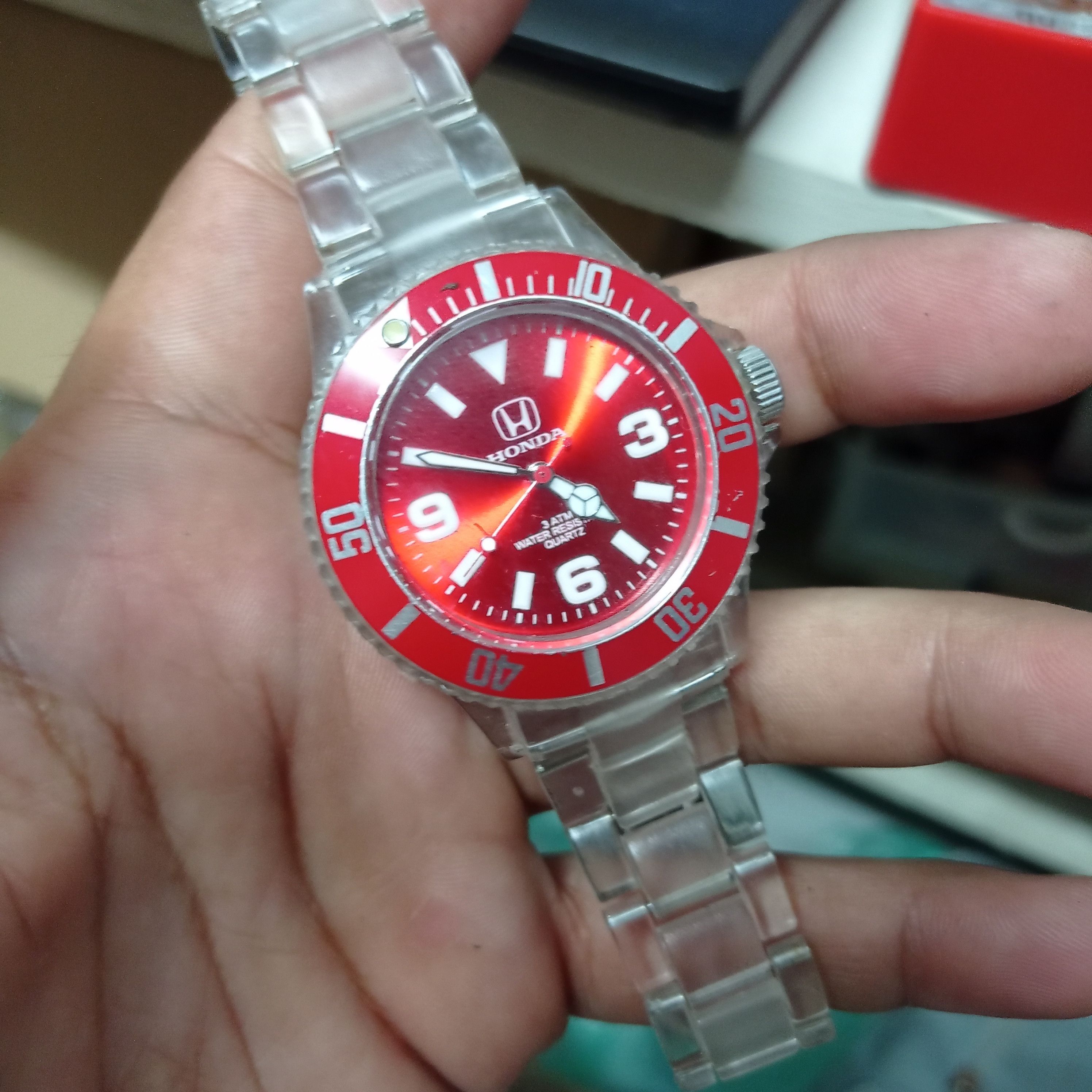 Honda Vintage 💥 Red Monster (HONDA JAPAN WATCH). 3ATM WR. Size ONE SIZE - 10 Thumbnail