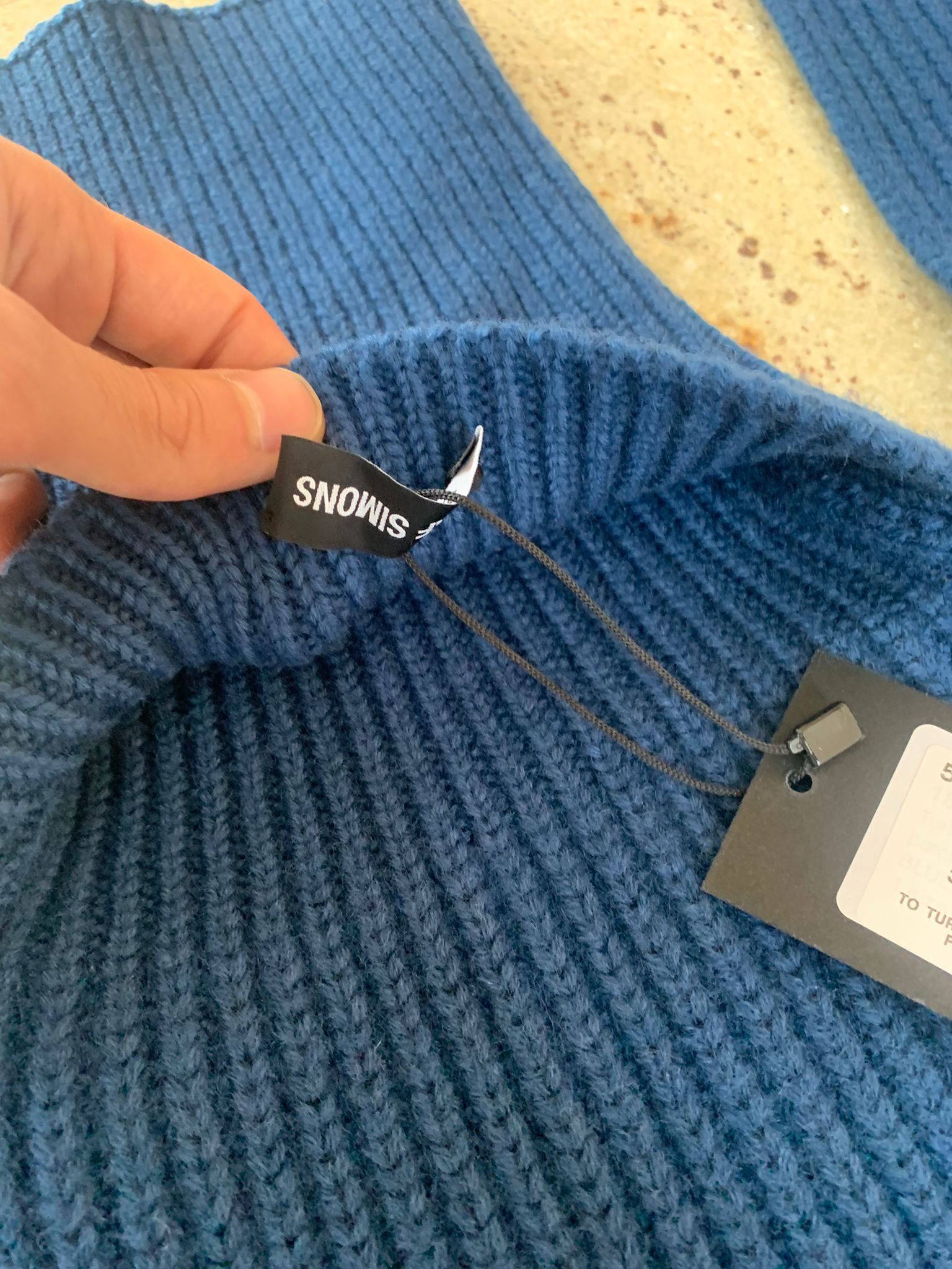 Raf Simons TO Turtleneck Single Panel With Patches in Blue Orange