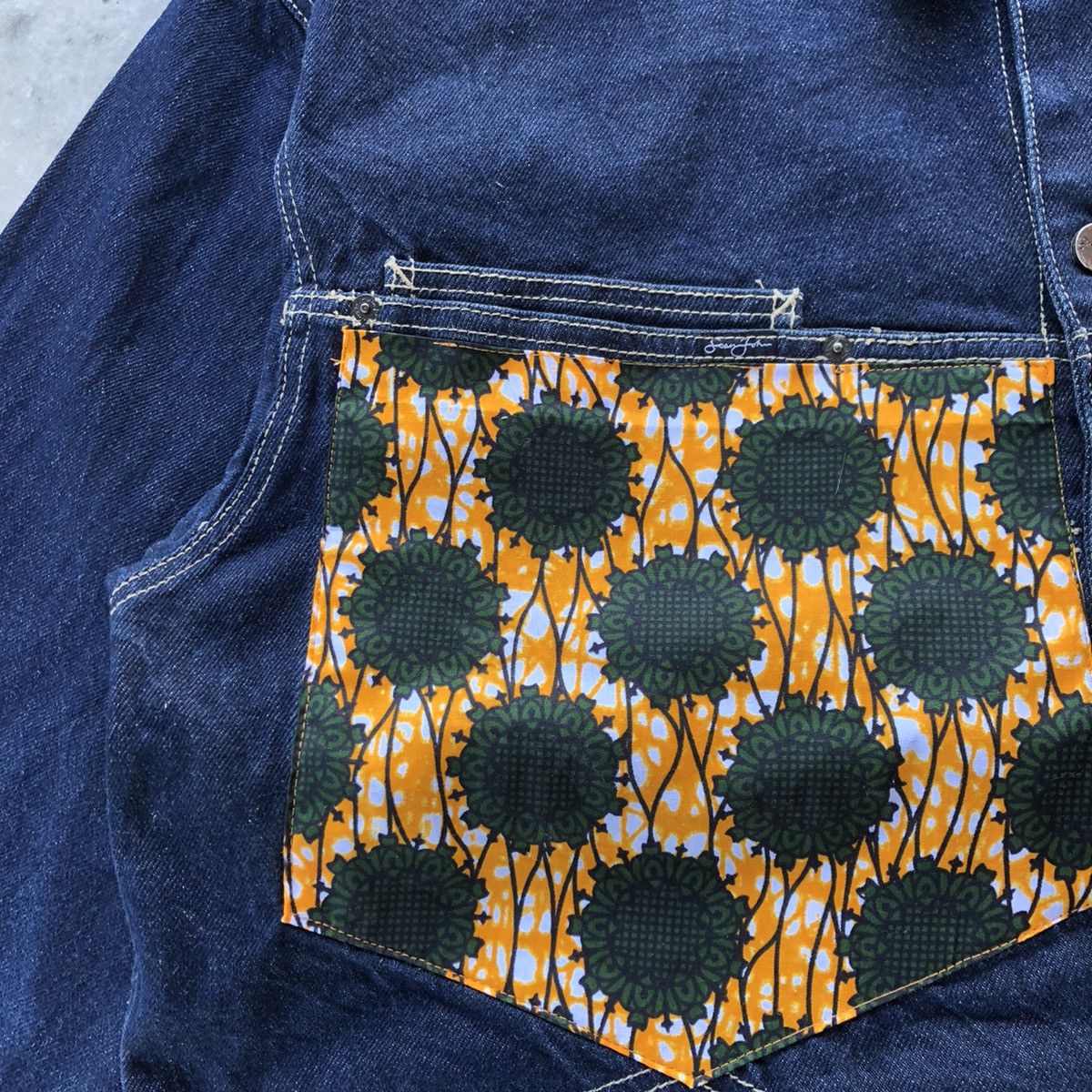 Designer × Sean John × Vintage 🔥Sick🔥Vintage Sean John Baroque Patchwork Style Denim Jacket Size US XL / EU 56 / 4 - 4 Thumbnail