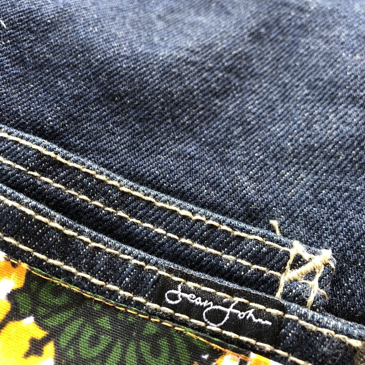 Designer × Sean John × Vintage 🔥Sick🔥Vintage Sean John Baroque Patchwork Style Denim Jacket Size US XL / EU 56 / 4 - 5 Thumbnail