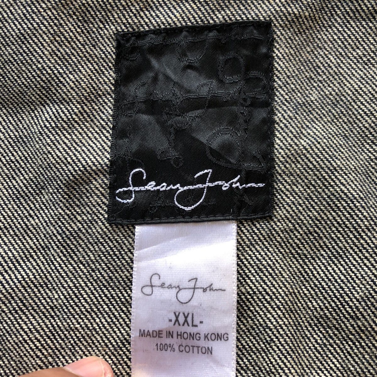 Designer × Sean John × Vintage 🔥Sick🔥Vintage Sean John Baroque Patchwork Style Denim Jacket Size US XL / EU 56 / 4 - 18 Thumbnail