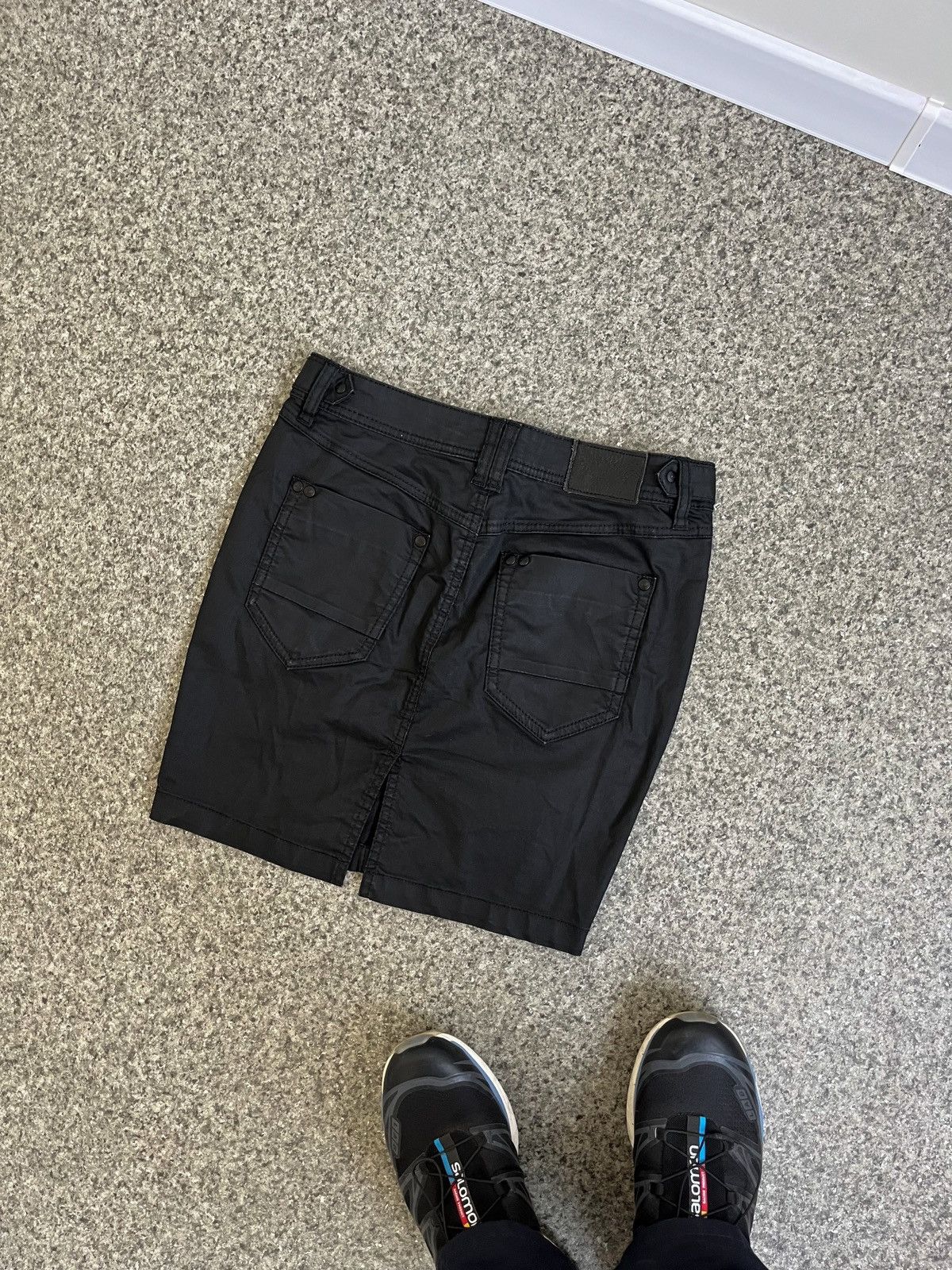 Japanese Brand VINTAGE Y2K SKIRT EDC WOMENS SIZE 34 waxed cotton Size 24" / US 00 / IT 34 - 6 Thumbnail
