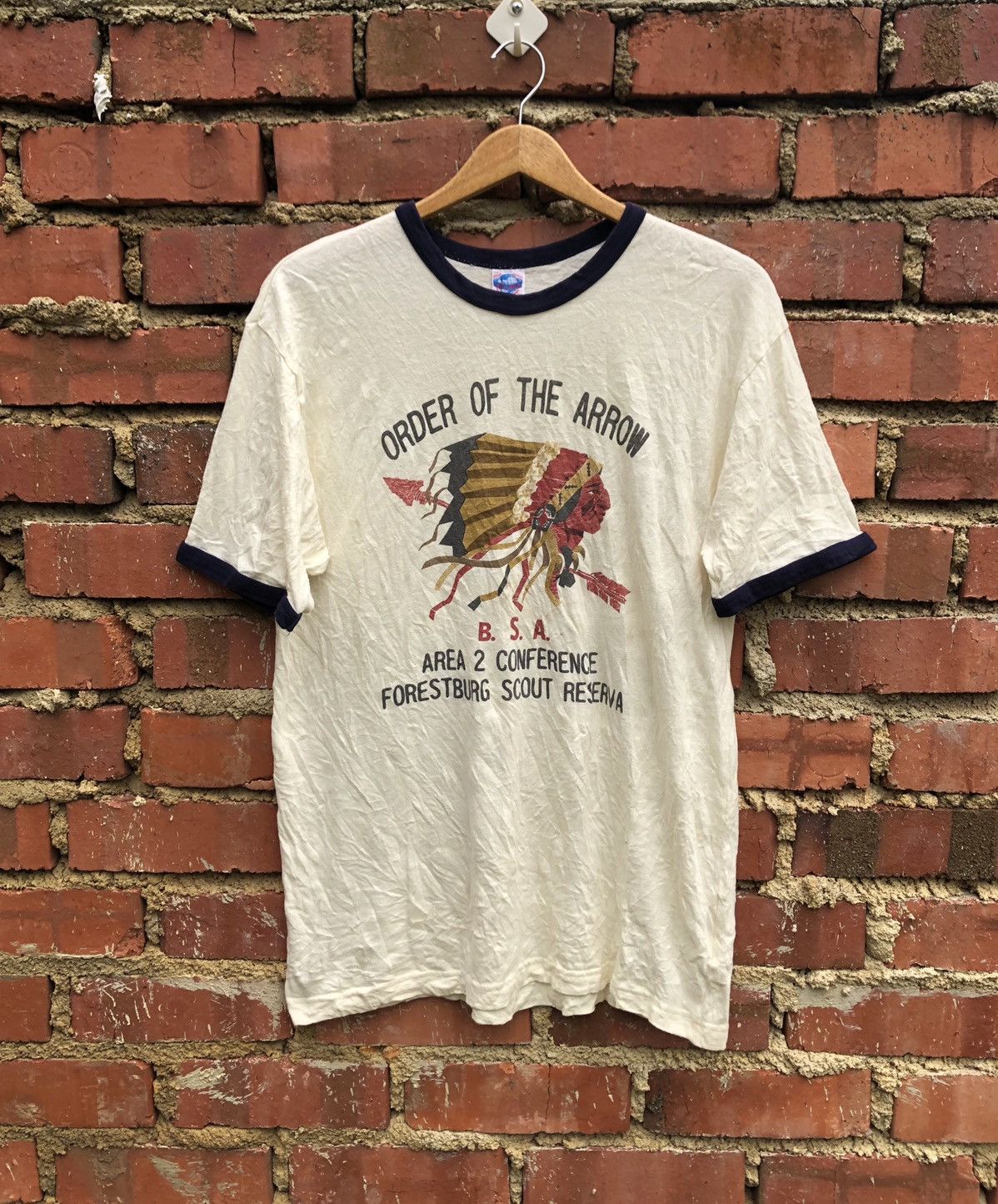 Pre-owned Jelado X Scout Vintage Boy Scout Of Usa T Shirt 60's By Jelado Japan Native In Cream