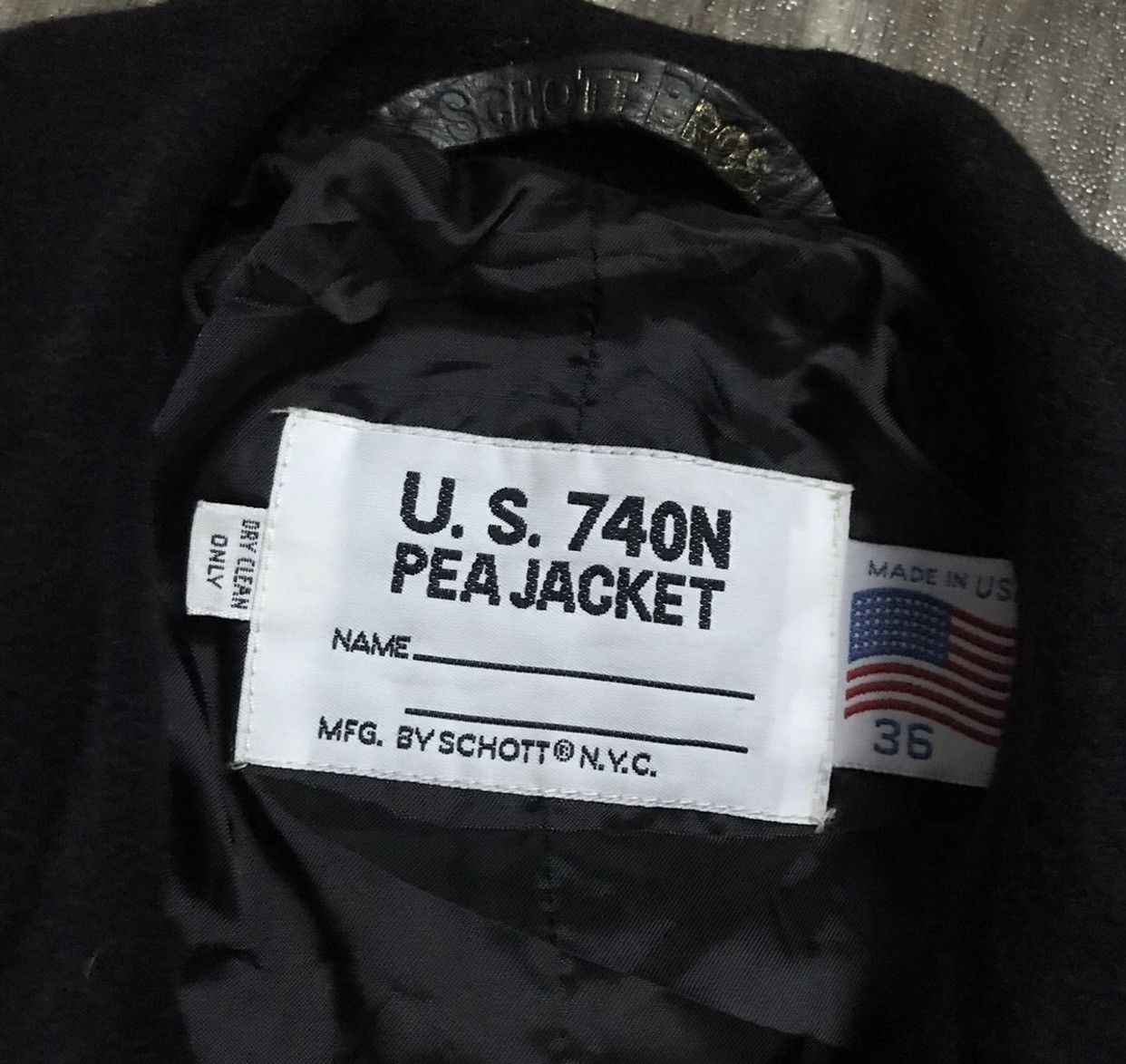 Schott × Vintage Vintage Schott NYC Pea Military Design Jacket Size XS / US 0-2 / IT 36-38 - 5 Thumbnail
