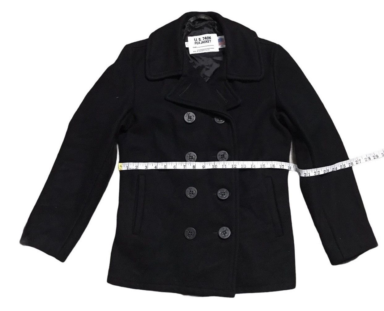Schott × Vintage Vintage Schott NYC Pea Military Design Jacket Size XS / US 0-2 / IT 36-38 - 9 Thumbnail