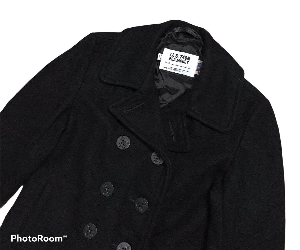 Schott × Vintage Vintage Schott NYC Pea Military Design Jacket Size XS / US 0-2 / IT 36-38 - 4 Thumbnail