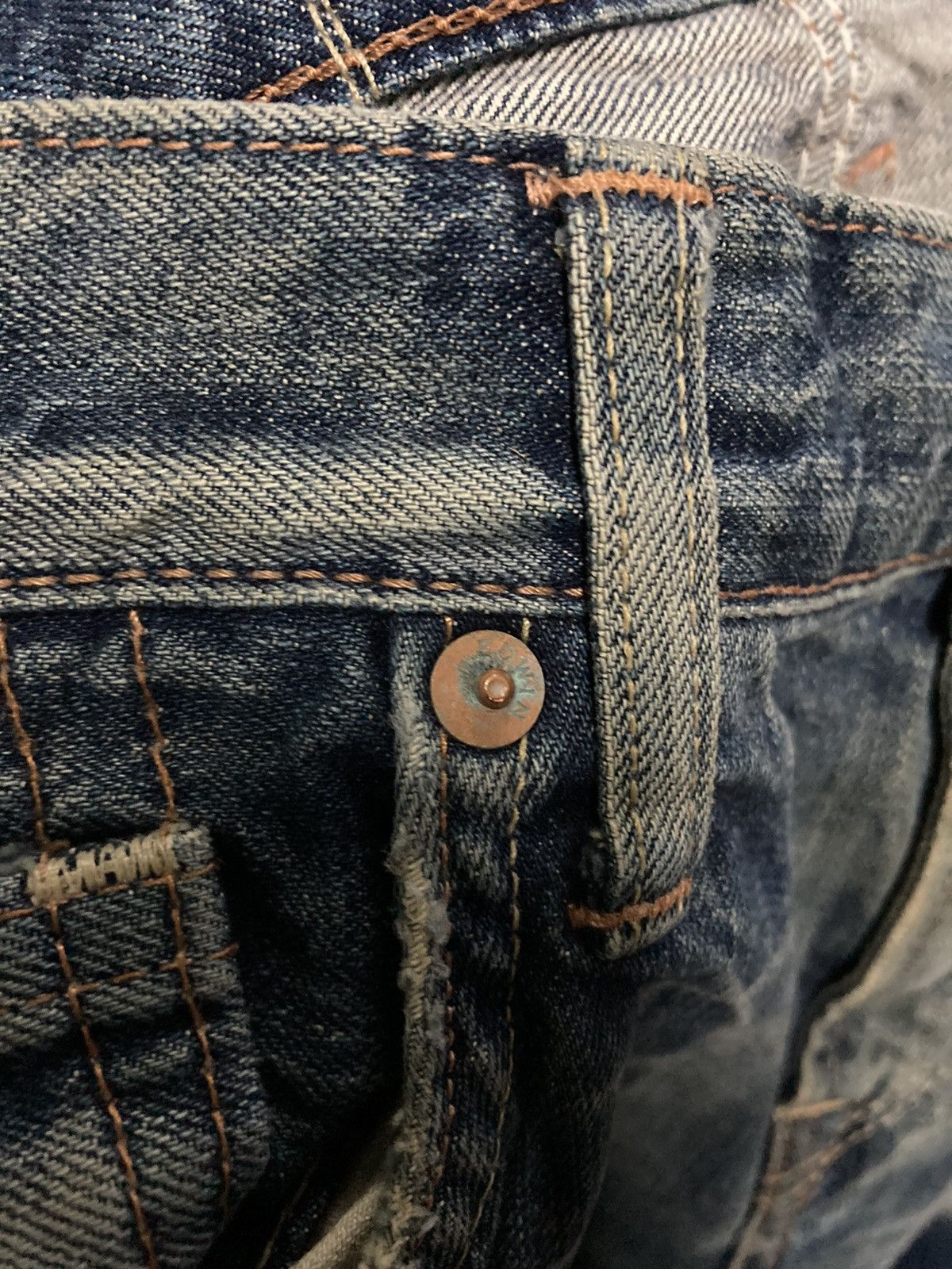 Edwin Rare‼️Edwin Distressed Patchwork Denim Jeans Size US 28 / EU 44 - 7 Thumbnail