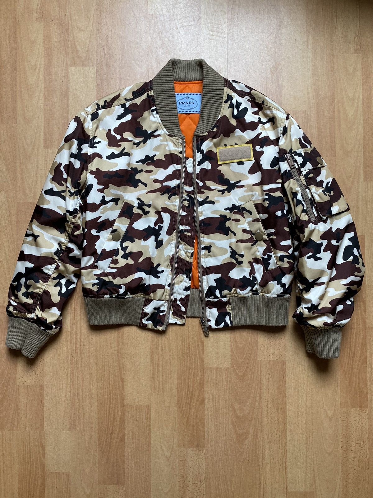 image of 1/18 Prada X Selfridges Ss19 Bomber in Camo, Men's (Size Small)