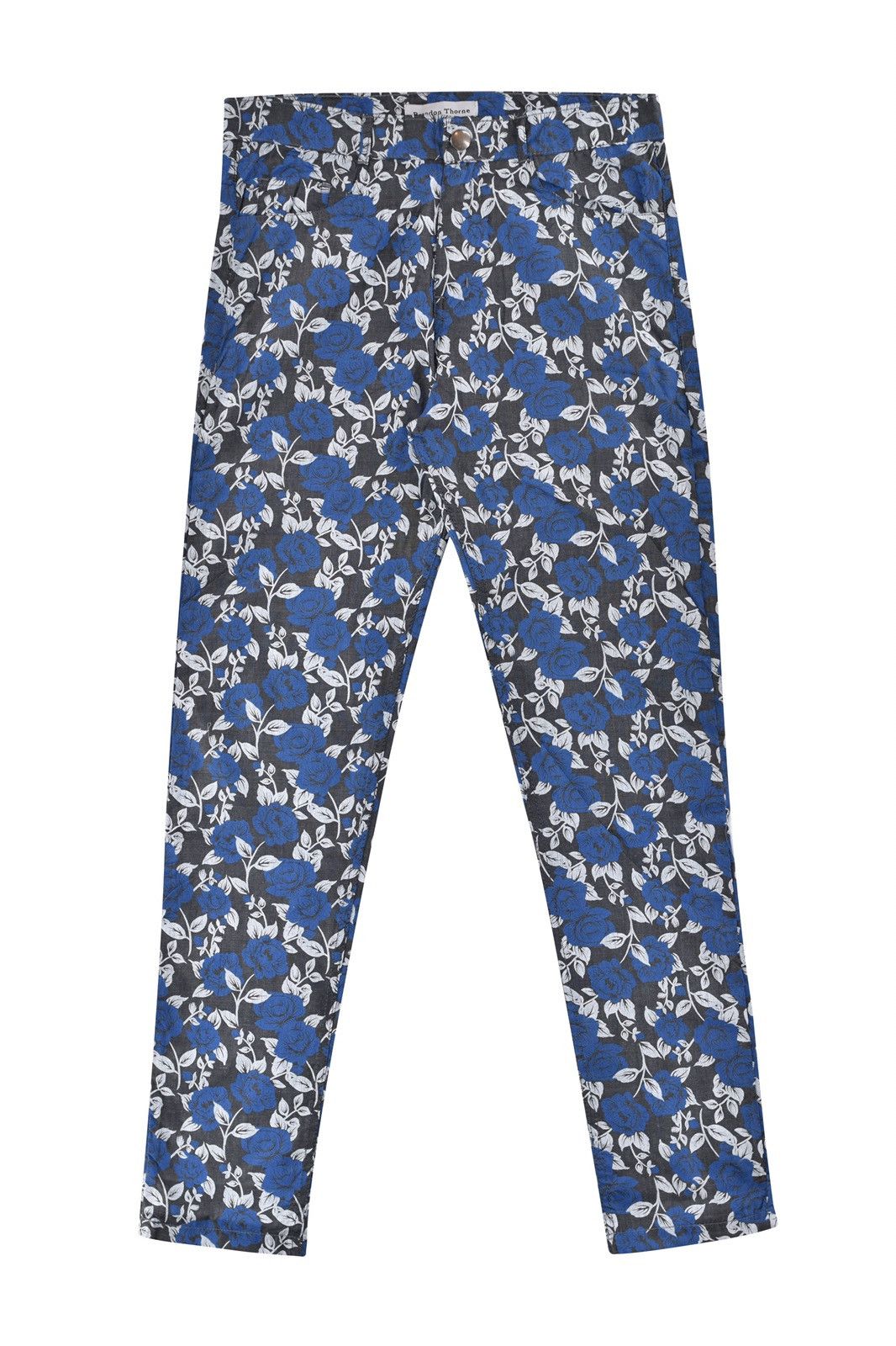 Japanese Brand Floral Pants Blue Size US 36 / EU 52 - 4 Thumbnail