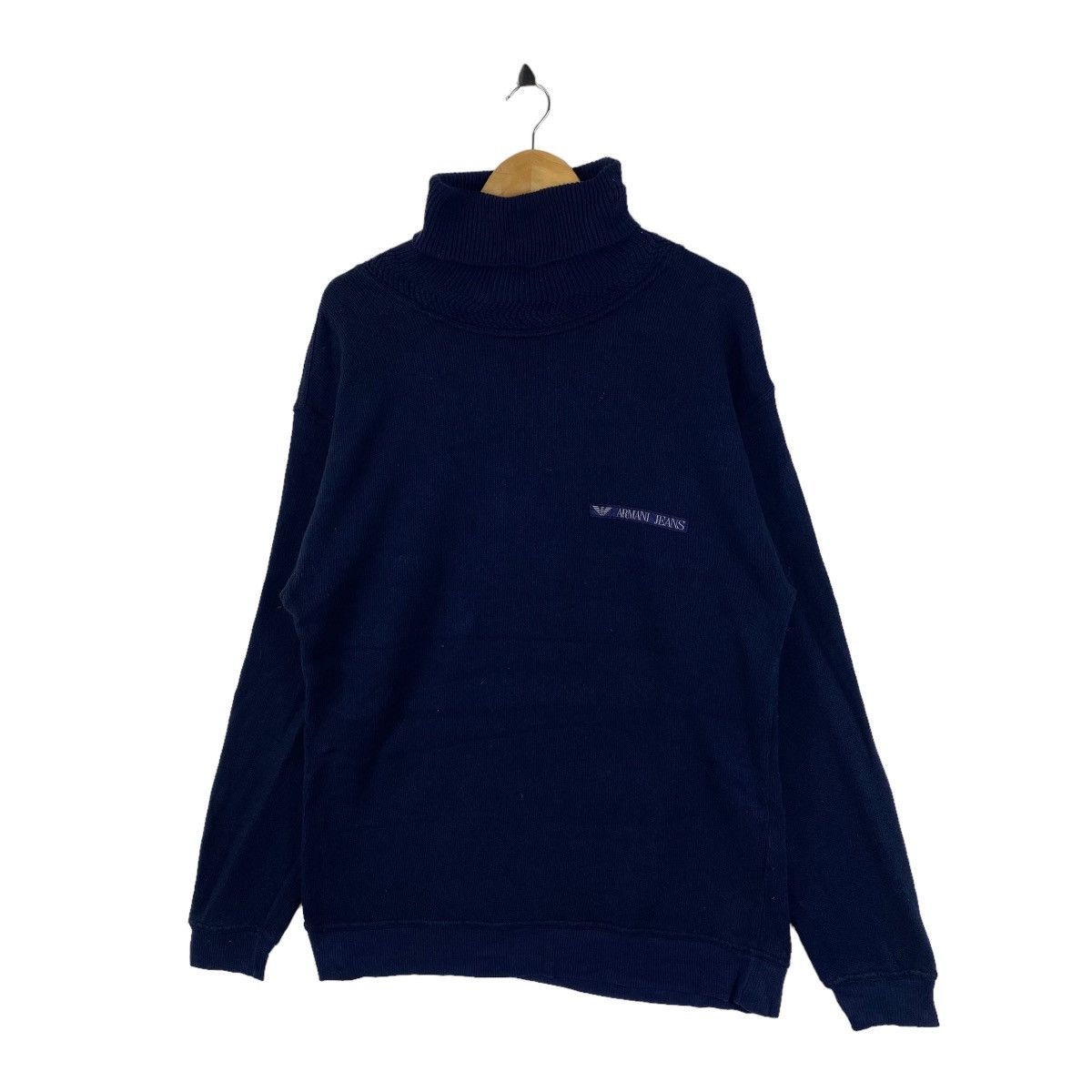 Emporio Armani × Vintage Vintage ARMANI JEANS Made In Italy Sweatshirt Pullover Size US L / EU 52-54 / 3 - 3 Thumbnail